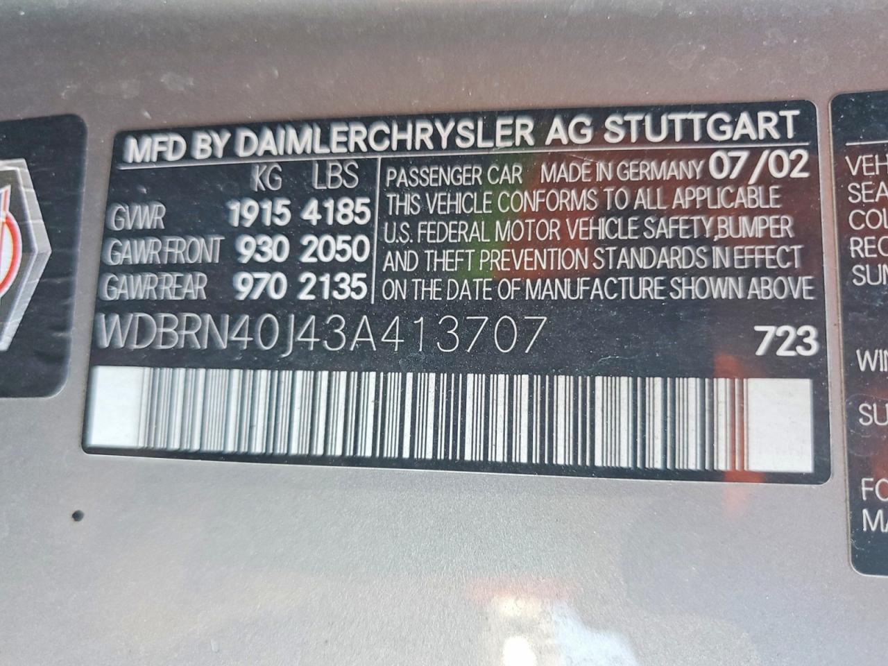 2003 Mercedes-benz C 230k Sport Coupe Silver vin: WDBRN40J43A413707