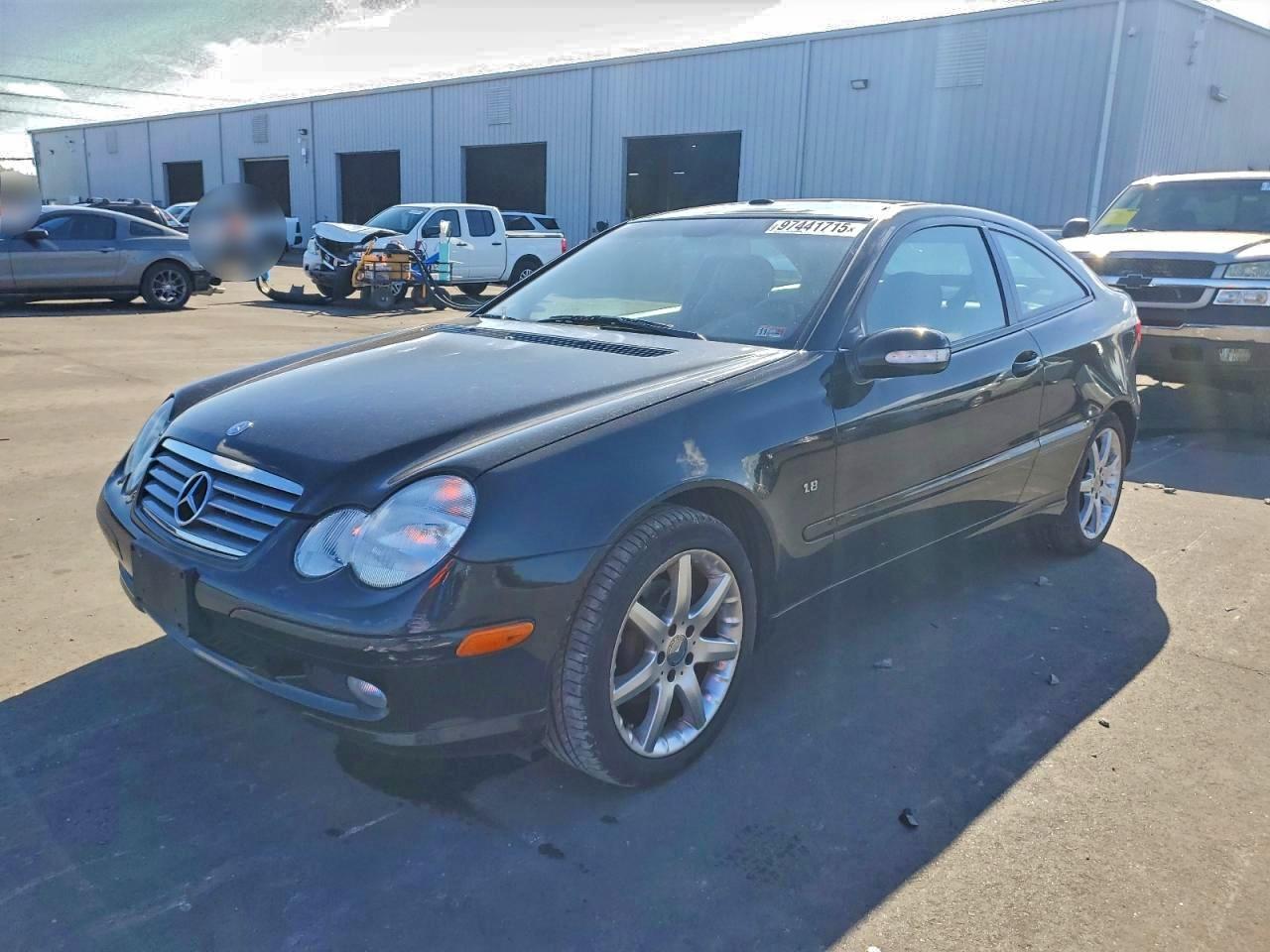 2003 Mercedes-benz C 230k Sport Coupe Black vin: WDBRN40J43A451812