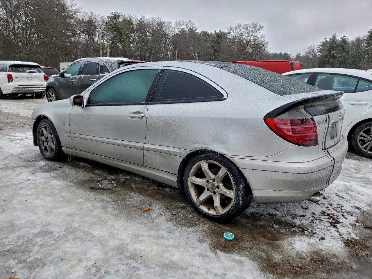 2004 Mercedes-benz C 230k Sport Coupe Silver vin: WDBRN40J44A544055