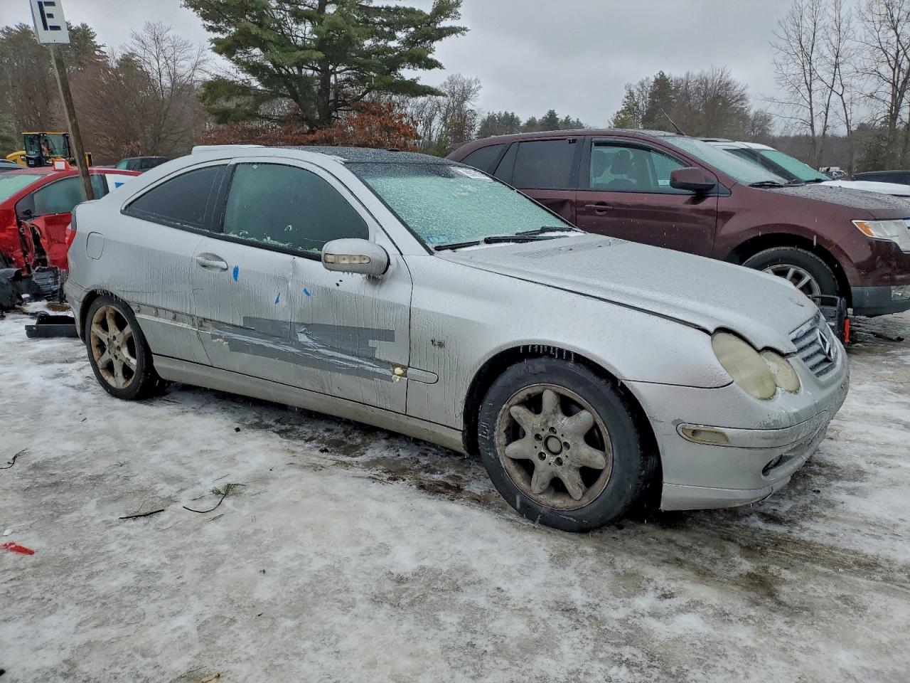 2004 Mercedes-benz C 230k Sport Coupe Silver vin: WDBRN40J44A544055