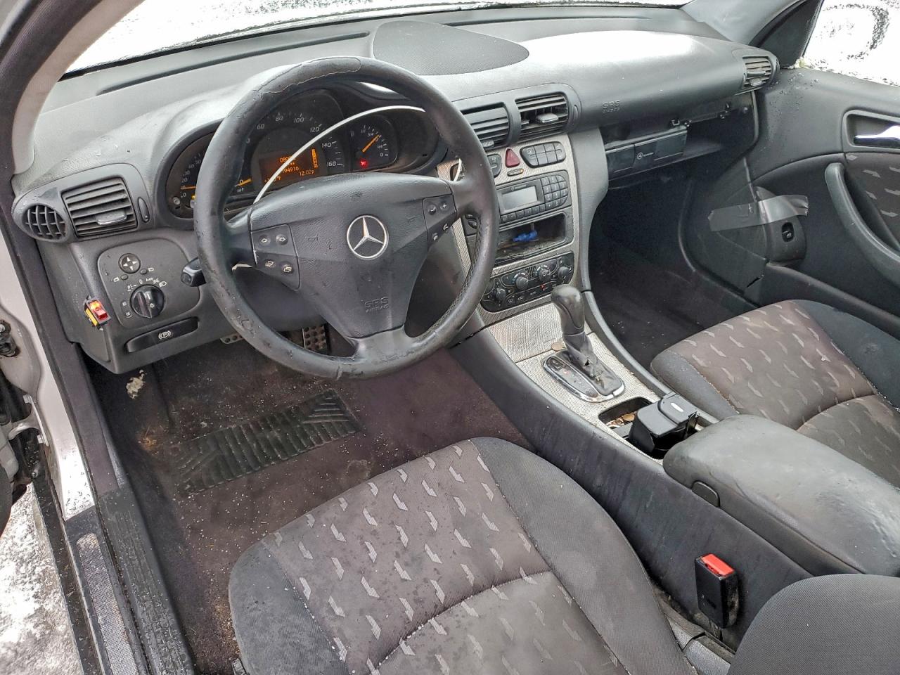 2004 Mercedes-benz C 230k Sport Coupe Silver vin: WDBRN40J44A544055