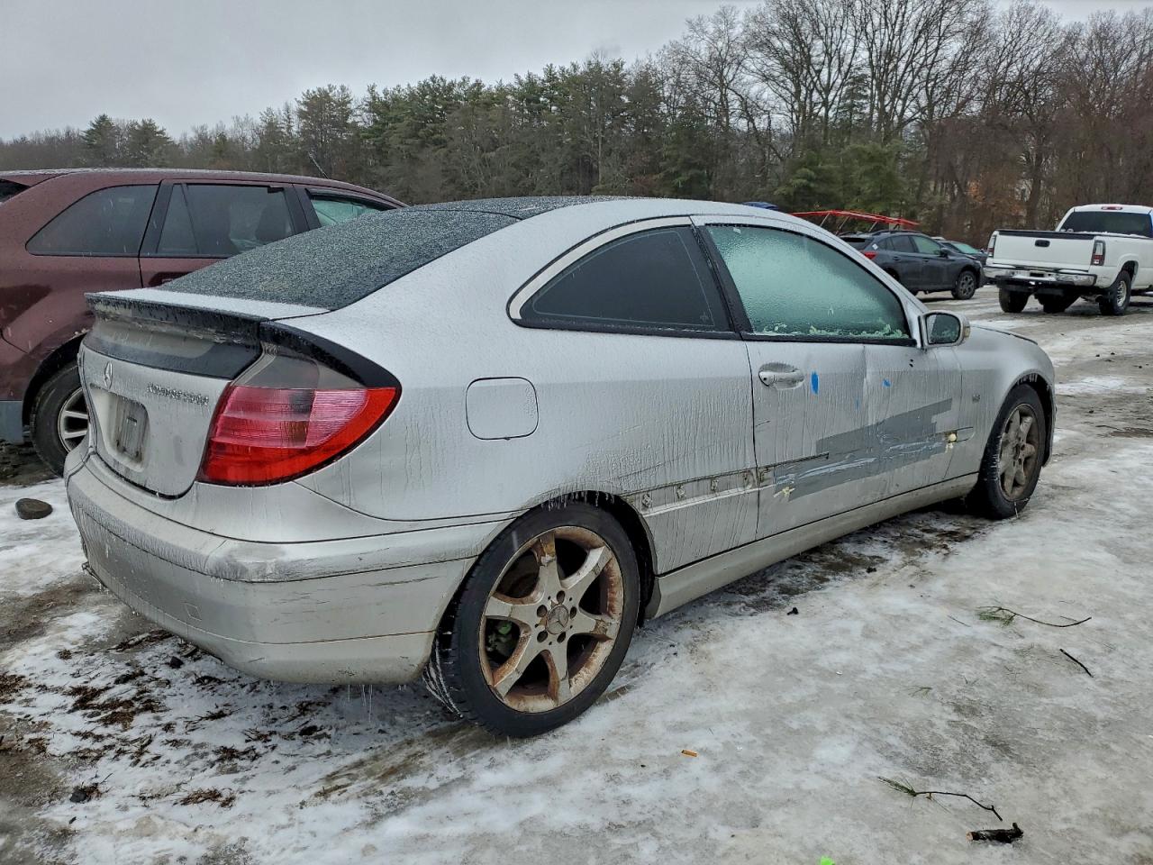 2004 Mercedes-benz C 230k Sport Coupe Silver vin: WDBRN40J44A544055