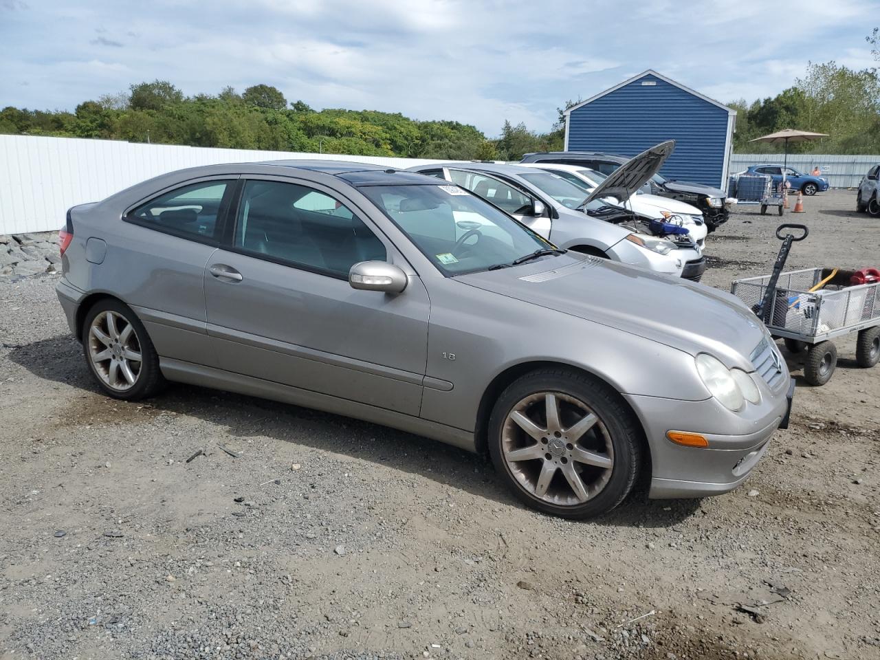 2003 Mercedes-benz C 230k Sport Coupe Silver vin: WDBRN40J63A499442