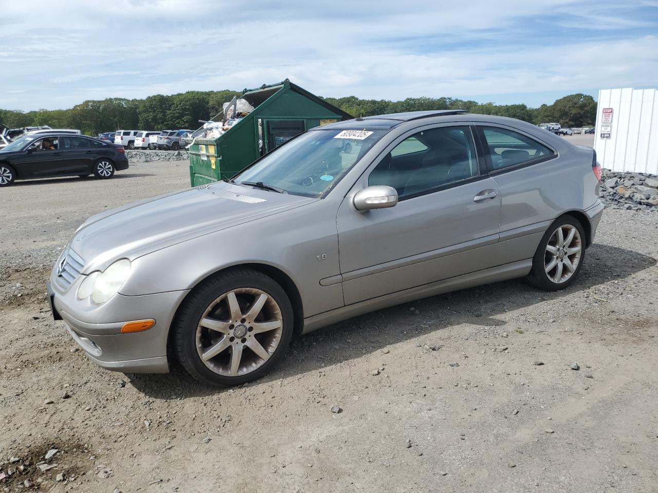 2003 Mercedes-benz C 230k Sport Coupe Silver vin: WDBRN40J63A499442
