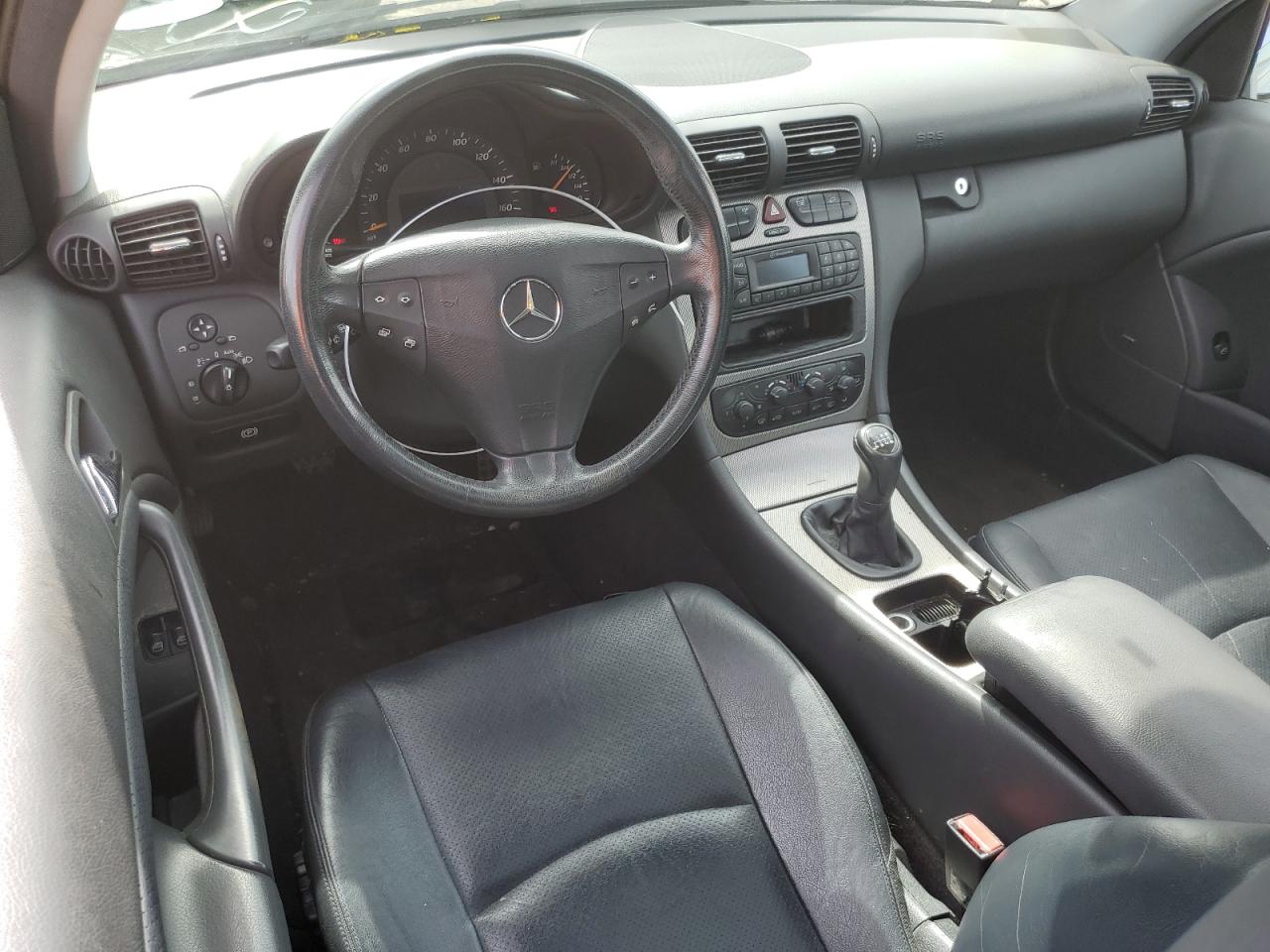 2003 Mercedes-benz C 230k Sport Coupe Silver vin: WDBRN40J63A499442