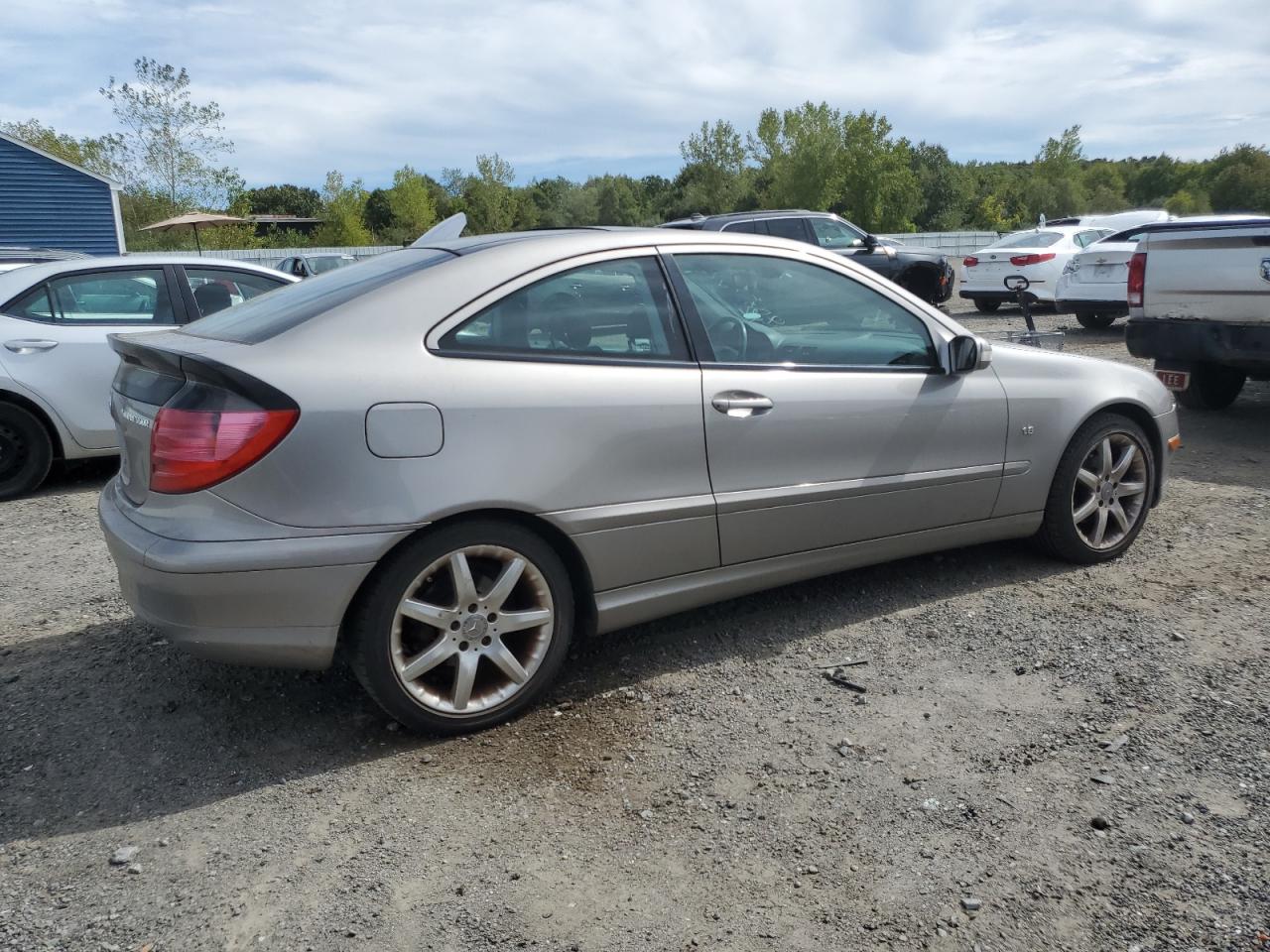 2003 Mercedes-benz C 230k Sport Coupe Silver vin: WDBRN40J63A499442