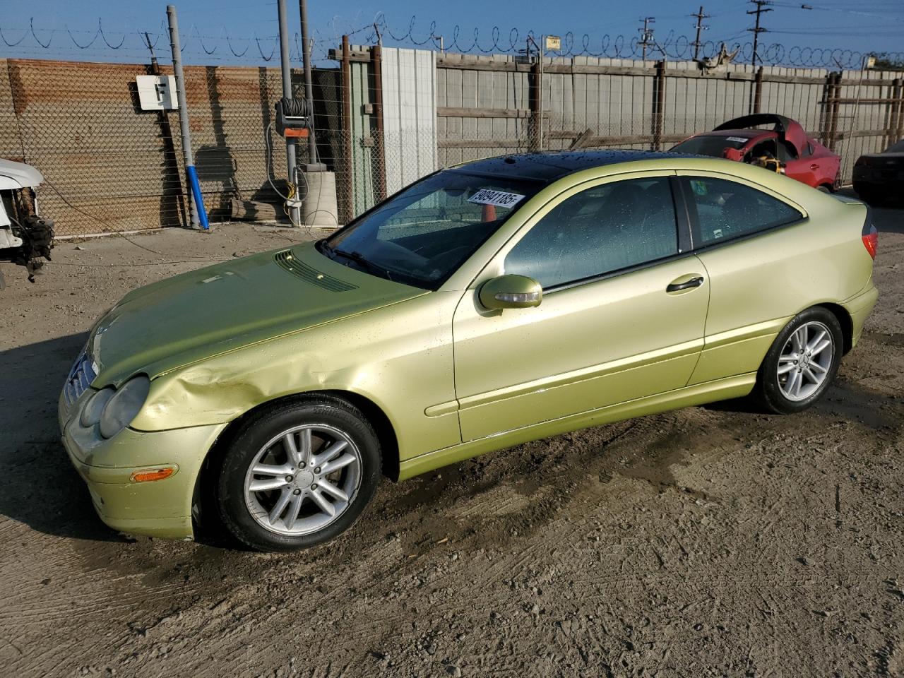 2003 Mercedes-benz C 230k Sport Coupe Green vin: WDBRN40J73A482374
