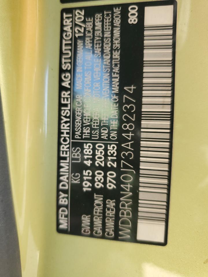 2003 Mercedes-benz C 230k Sport Coupe Green vin: WDBRN40J73A482374