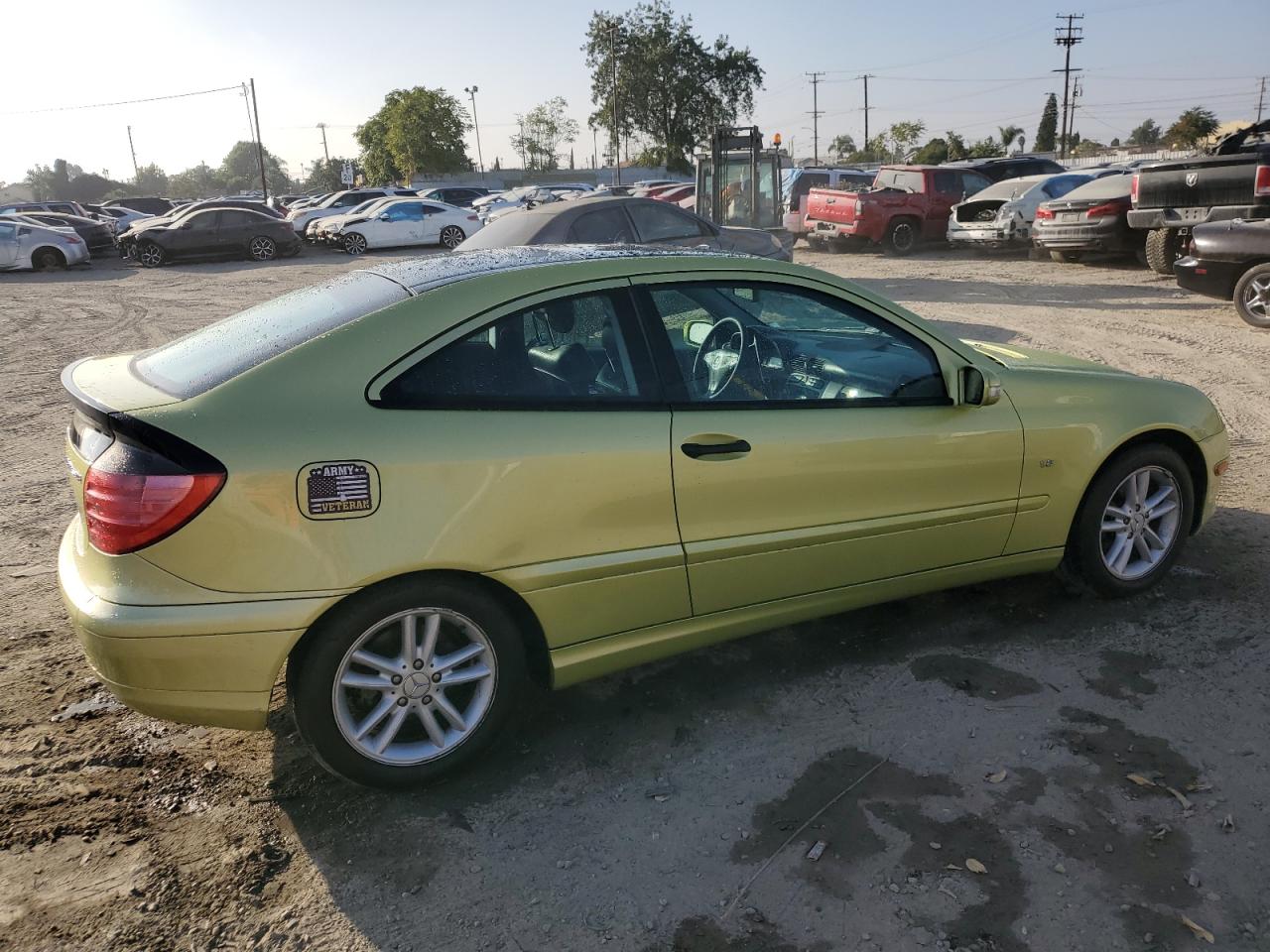2003 Mercedes-benz C 230k Sport Coupe Green vin: WDBRN40J73A482374
