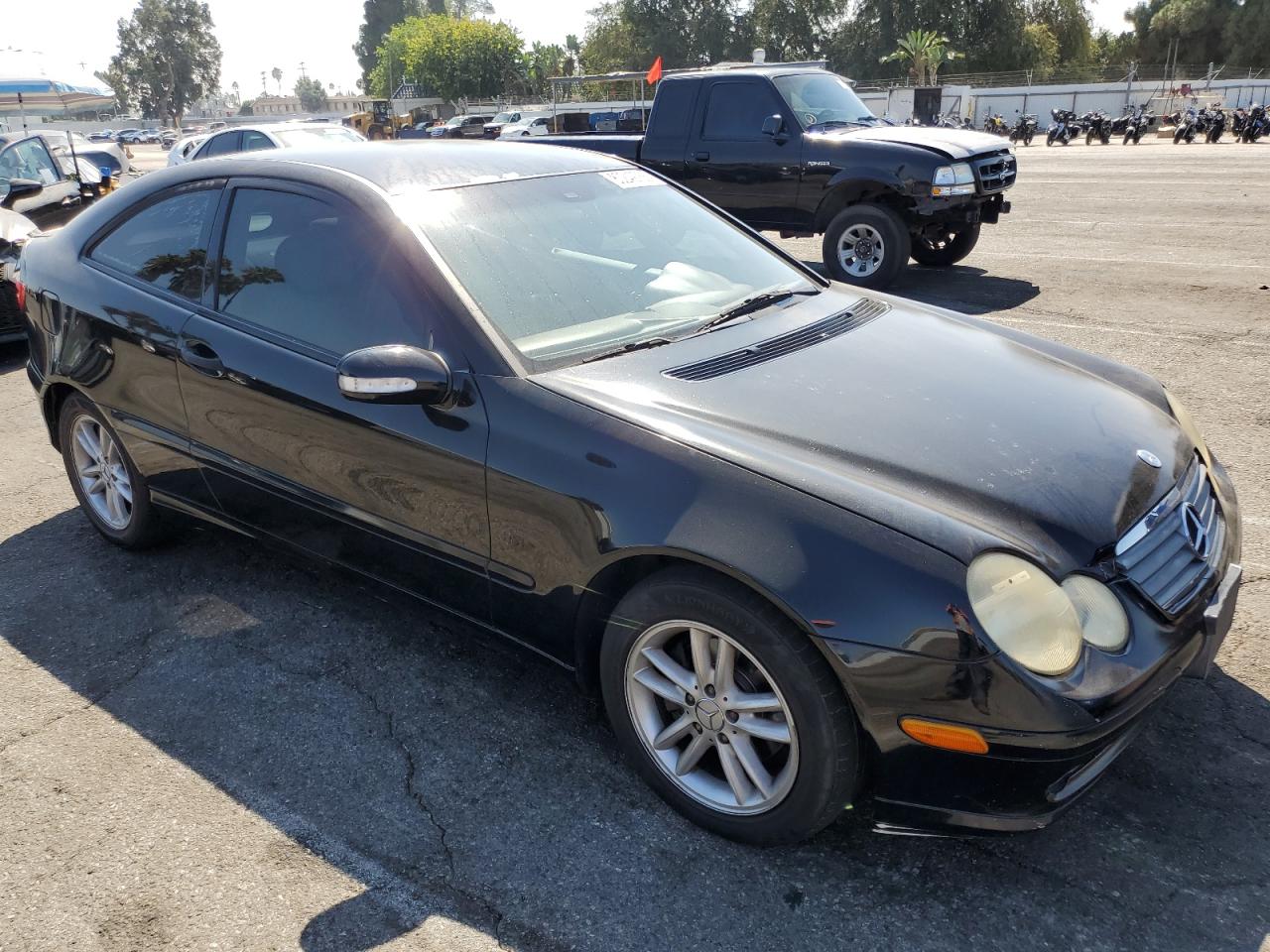 2003 Mercedes-benz C 230k Sport Coupe Black vin: WDBRN40J93A402914