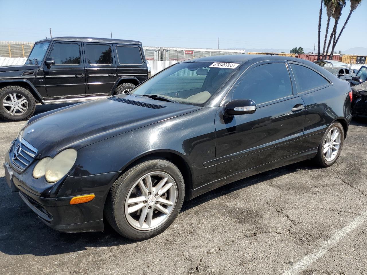 2003 Mercedes-benz C 230k Sport Coupe Black vin: WDBRN40J93A402914