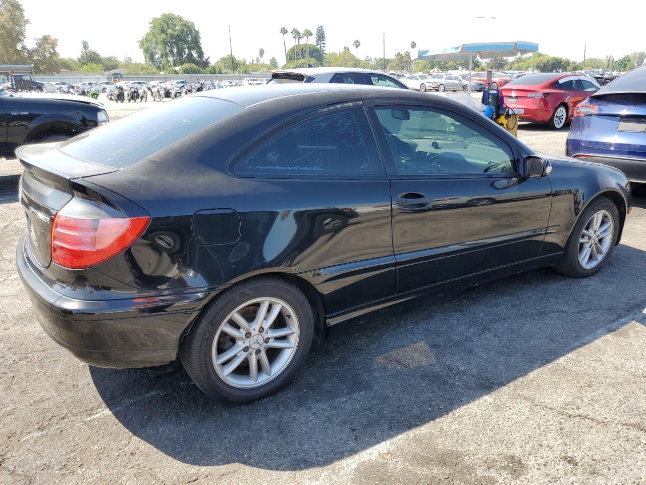 2003 Mercedes-benz C 230k Sport Coupe Black vin: WDBRN40J93A402914