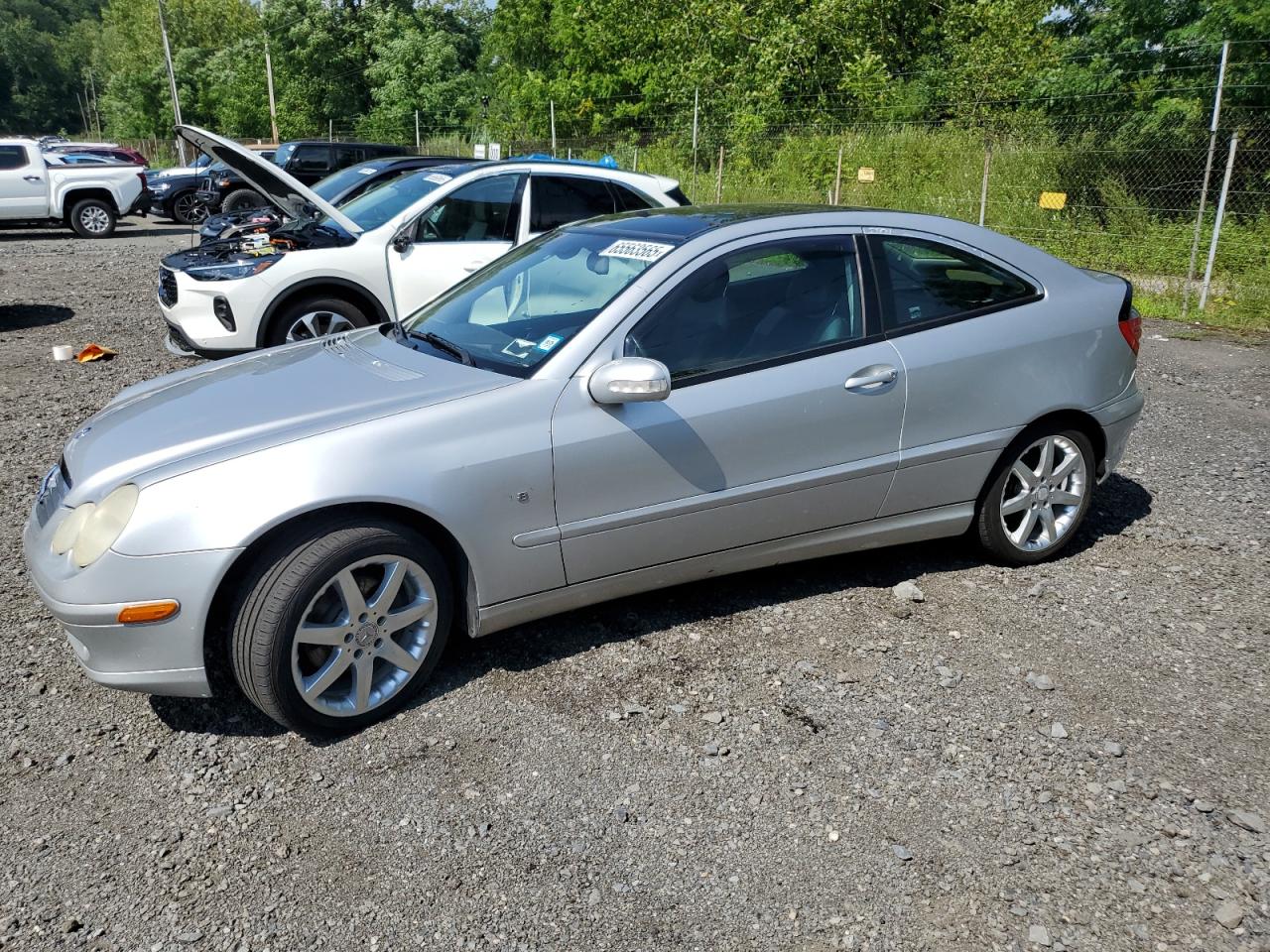 2004 Mercedes-benz C 230k Sport Coupe Silver vin: WDBRN40J94A548568