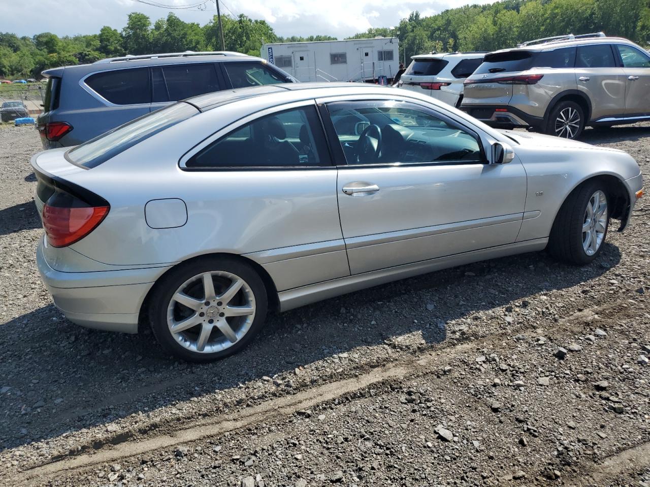 2004 Mercedes-benz C 230k Sport Coupe Silver vin: WDBRN40J94A548568