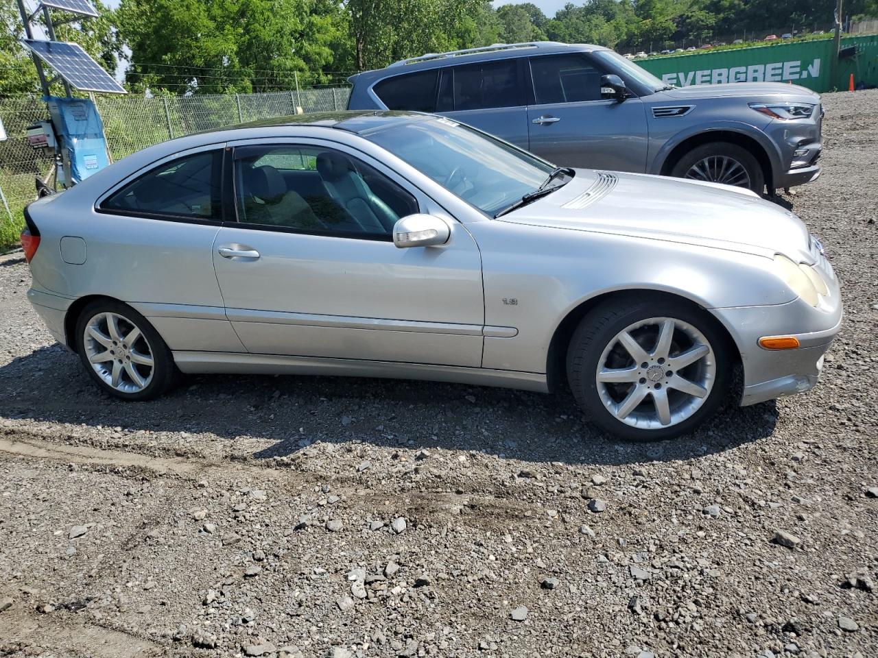 2004 Mercedes-benz C 230k Sport Coupe Silver vin: WDBRN40J94A548568