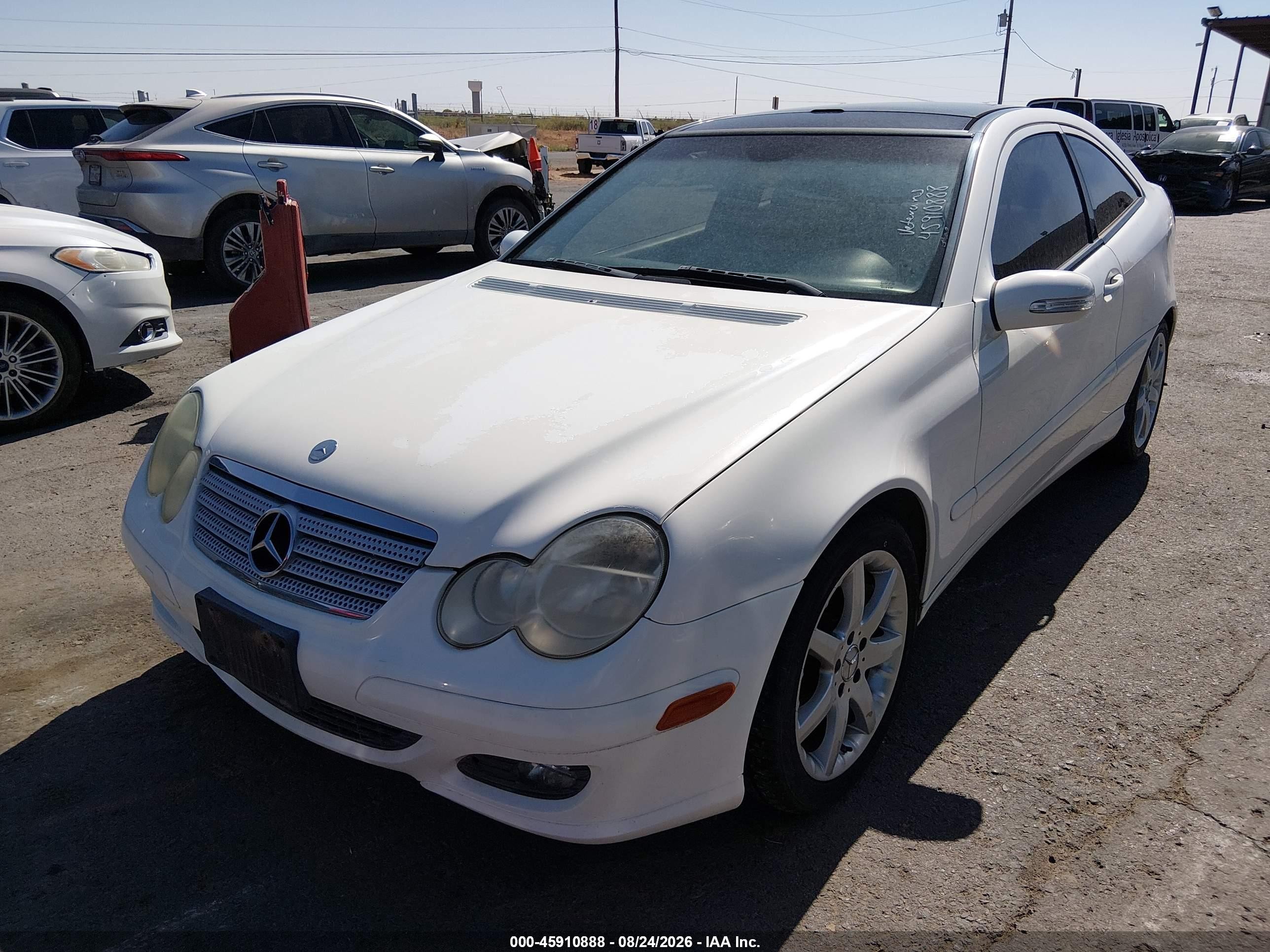2005 Mercedes-benz C 230 Kompressor Sport White vin: WDBRN40JX5A649524