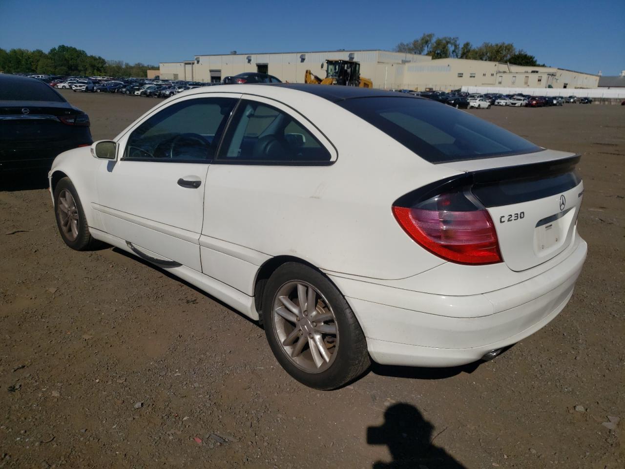 2002 Mercedes-benz C 230k Sport Coupe Белый vin: WDBRN47J02A357463