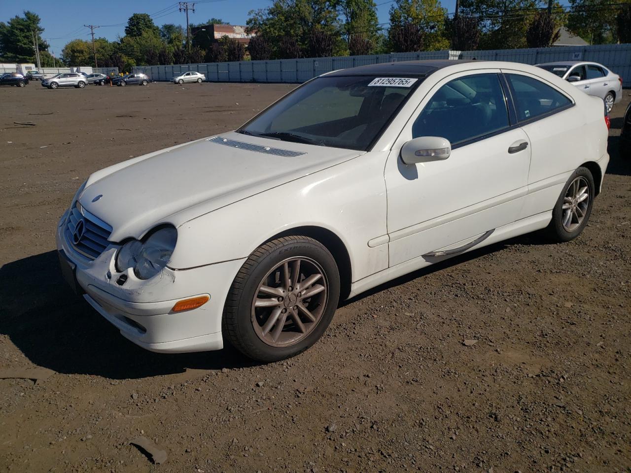 2002 Mercedes-benz C 230k Sport Coupe Белый vin: WDBRN47J02A357463