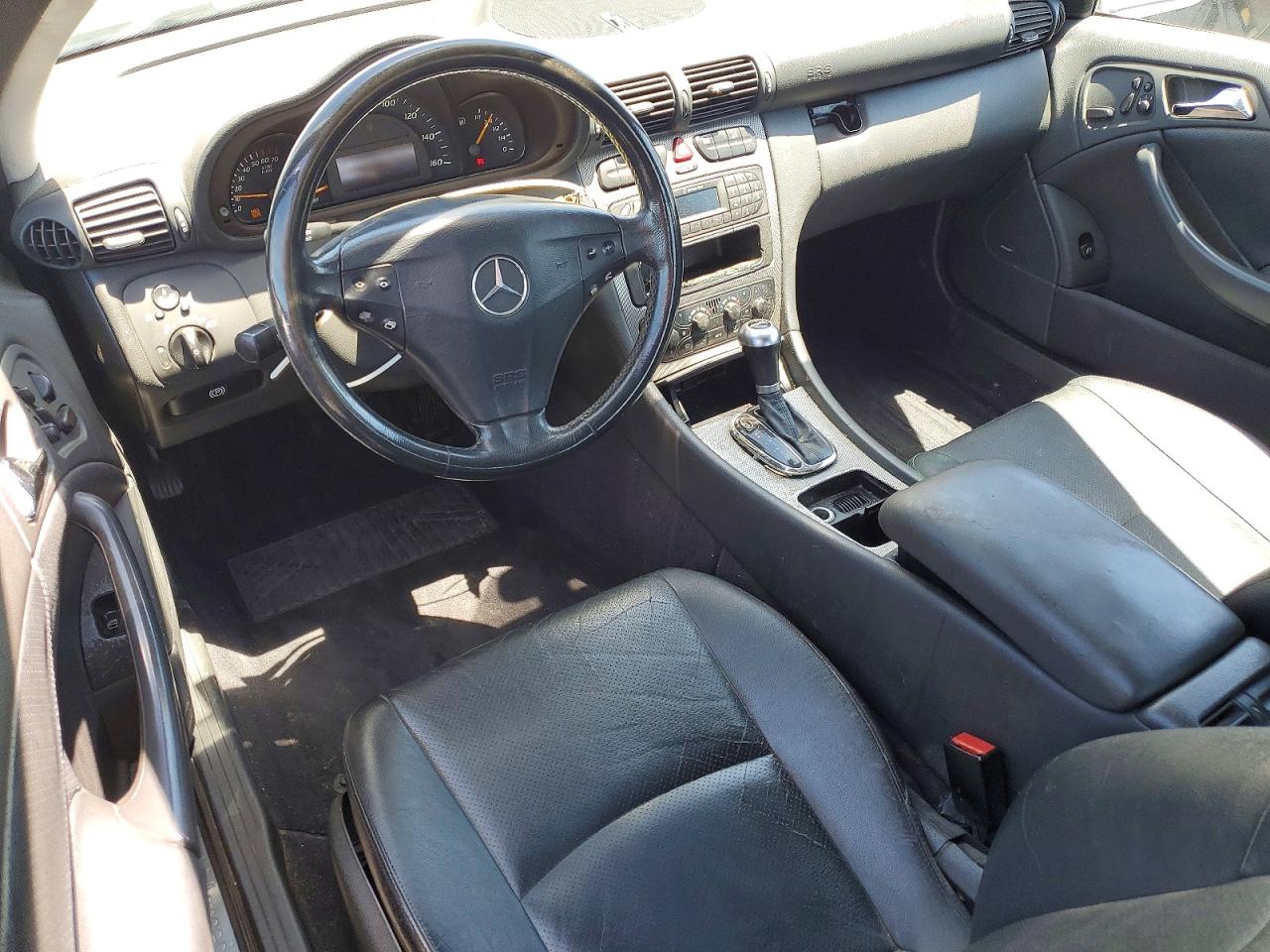 2002 Mercedes-benz C 230k Sport Coupe Silver vin: WDBRN47J12A175819