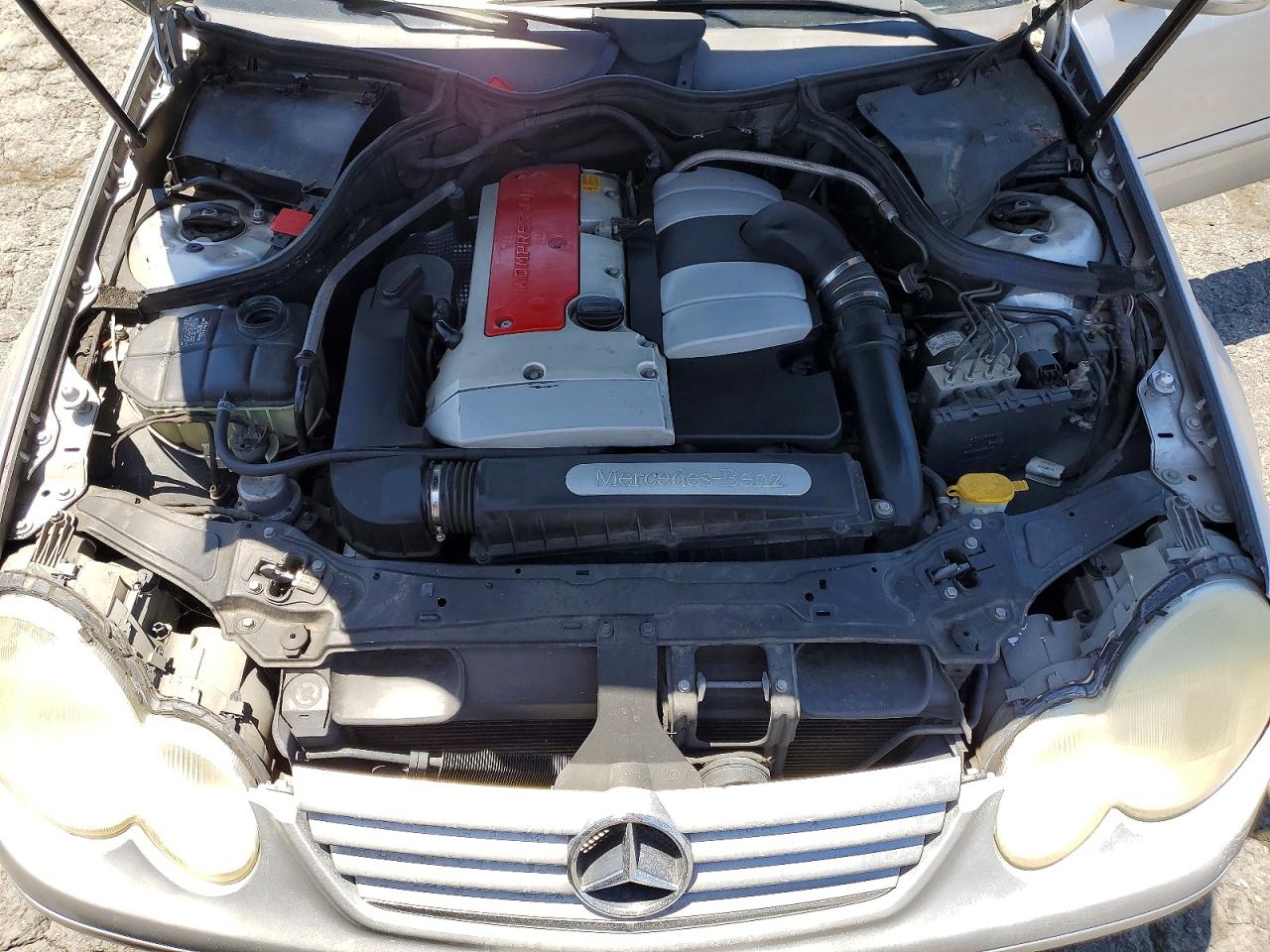 2002 Mercedes-benz C 230k Sport Coupe Silver vin: WDBRN47J12A175819