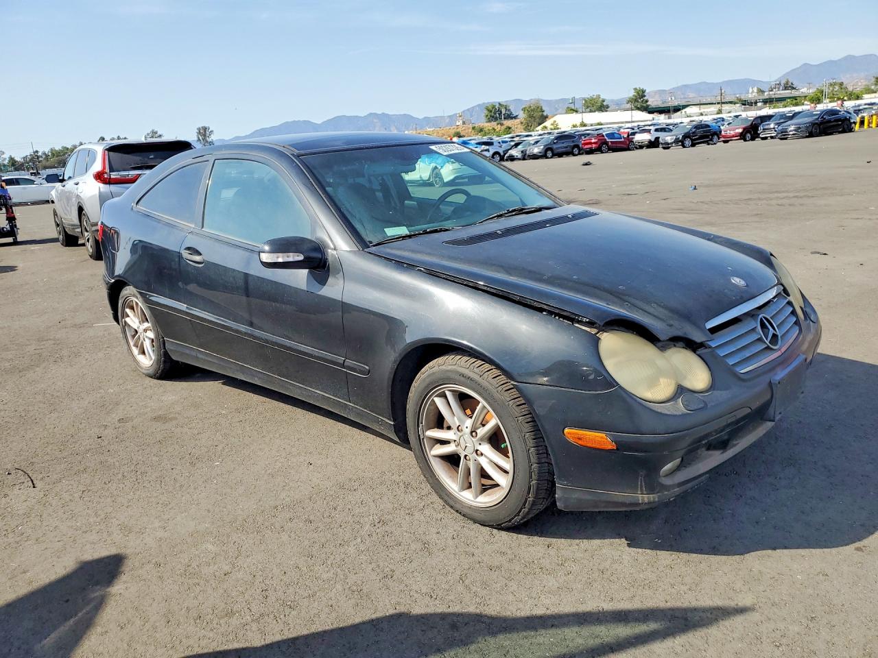 2002 Mercedes-benz C 230k Sport Coupe Black vin: WDBRN47J12A254519