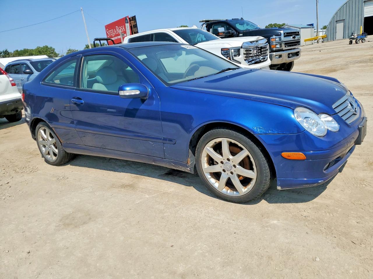 2002 Mercedes-benz C 230k Sport Coupe Blue vin: WDBRN47J22A287707