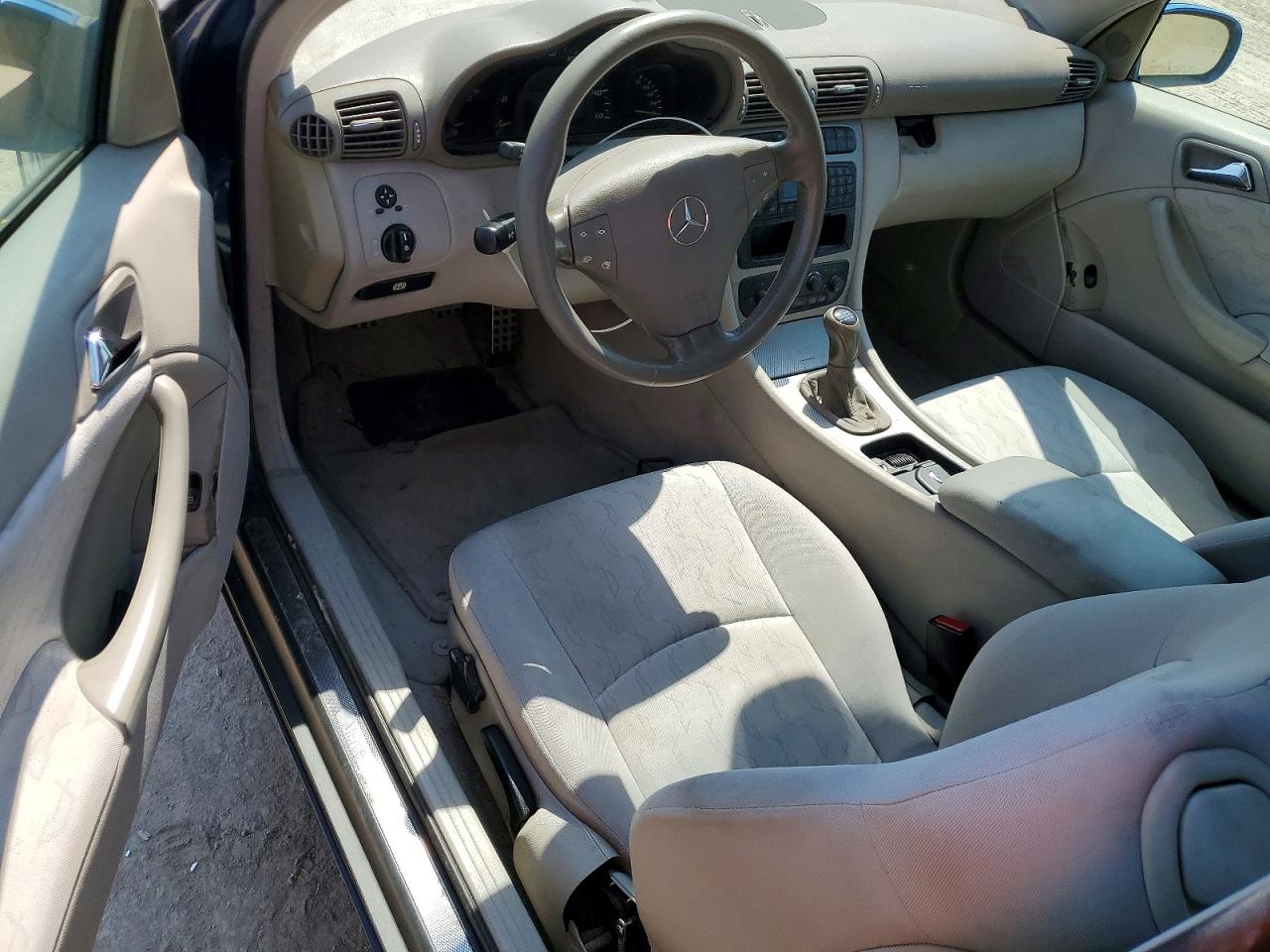 2002 Mercedes-benz C 230k Sport Coupe Blue vin: WDBRN47J22A287707