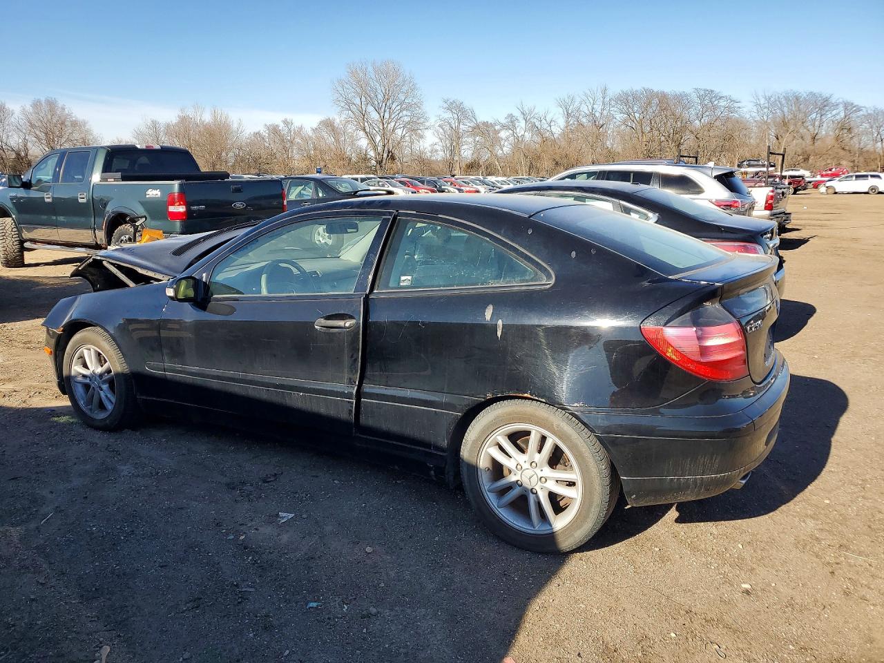 2002 Mercedes-benz C 230k Sport Coupe Black vin: WDBRN47J32A329026