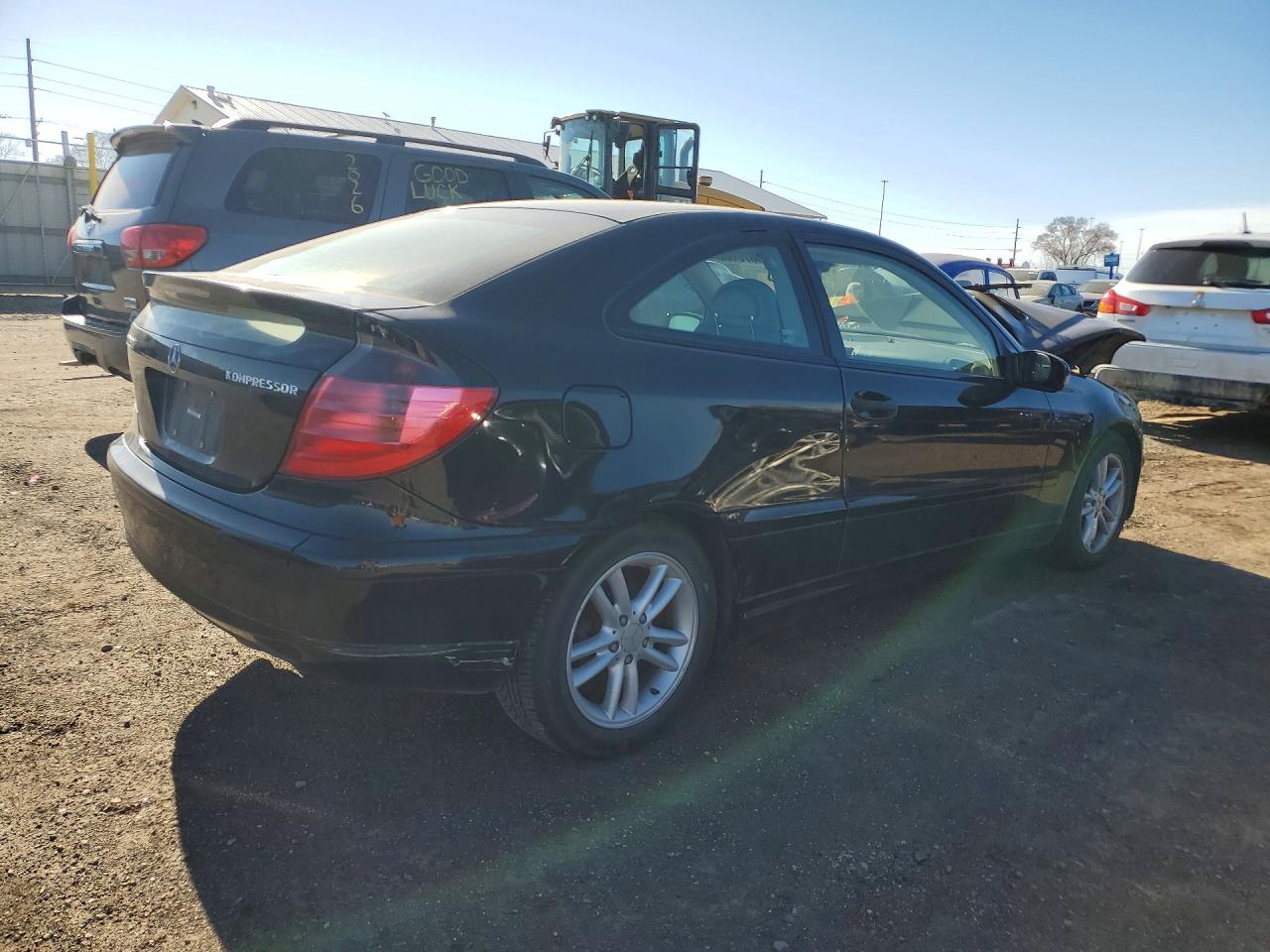2002 Mercedes-benz C 230k Sport Coupe Black vin: WDBRN47J32A329026