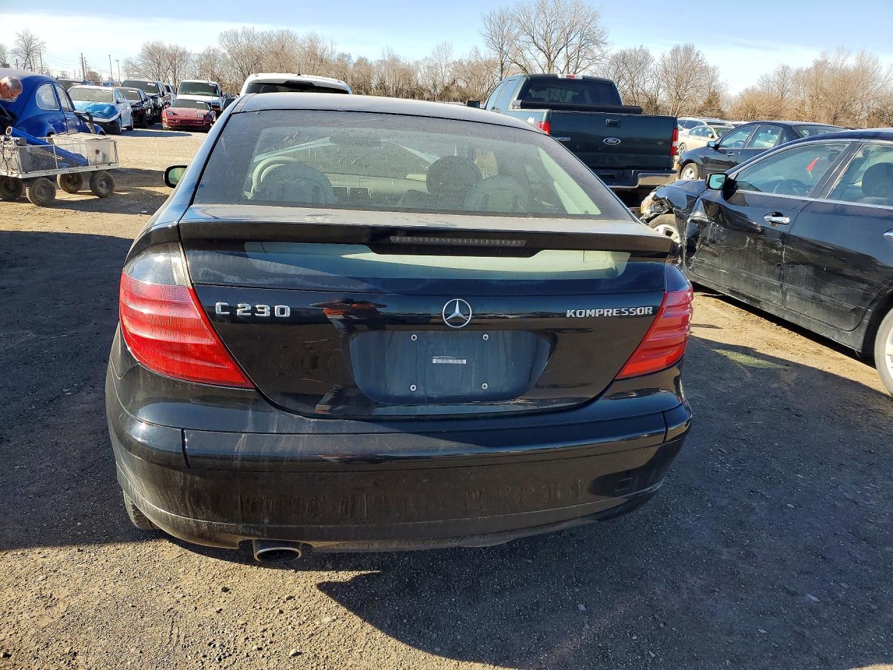 2002 Mercedes-benz C 230k Sport Coupe Black vin: WDBRN47J32A329026