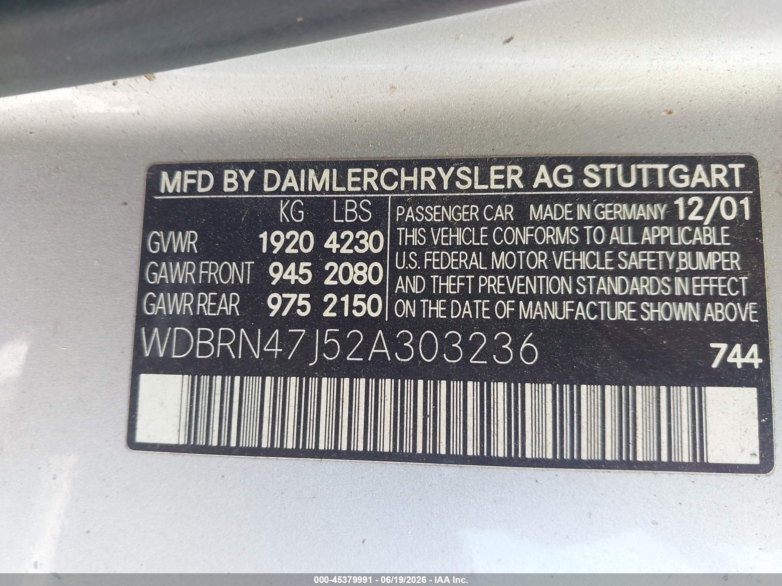 2002 Mercedes-benz C 230k Sport Coupe Silver vin: WDBRN47J52A303236