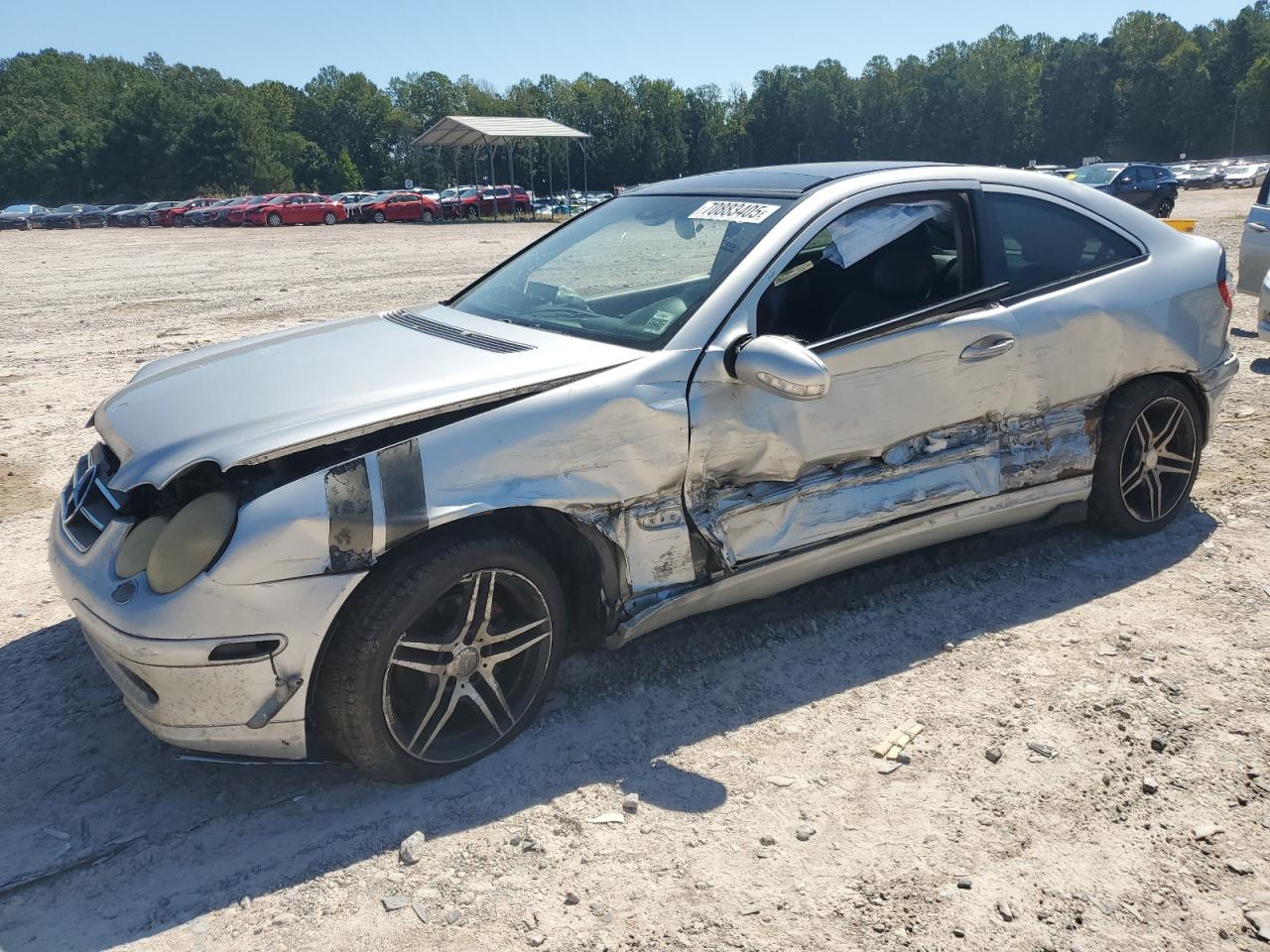 2002 Mercedes-benz C 230k Sport Coupe Silver vin: WDBRN47J72A369755