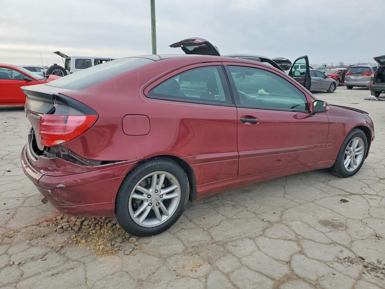 2002 Mercedes-benz C 230k Sport Coupe Maroon vin: WDBRN47J82A360790