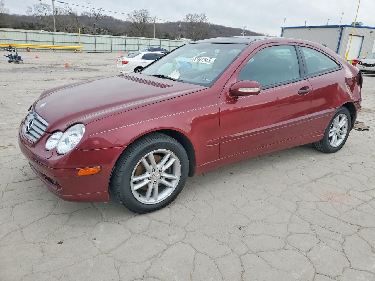 2002 Mercedes-benz C 230k Sport Coupe Maroon vin: WDBRN47J82A360790