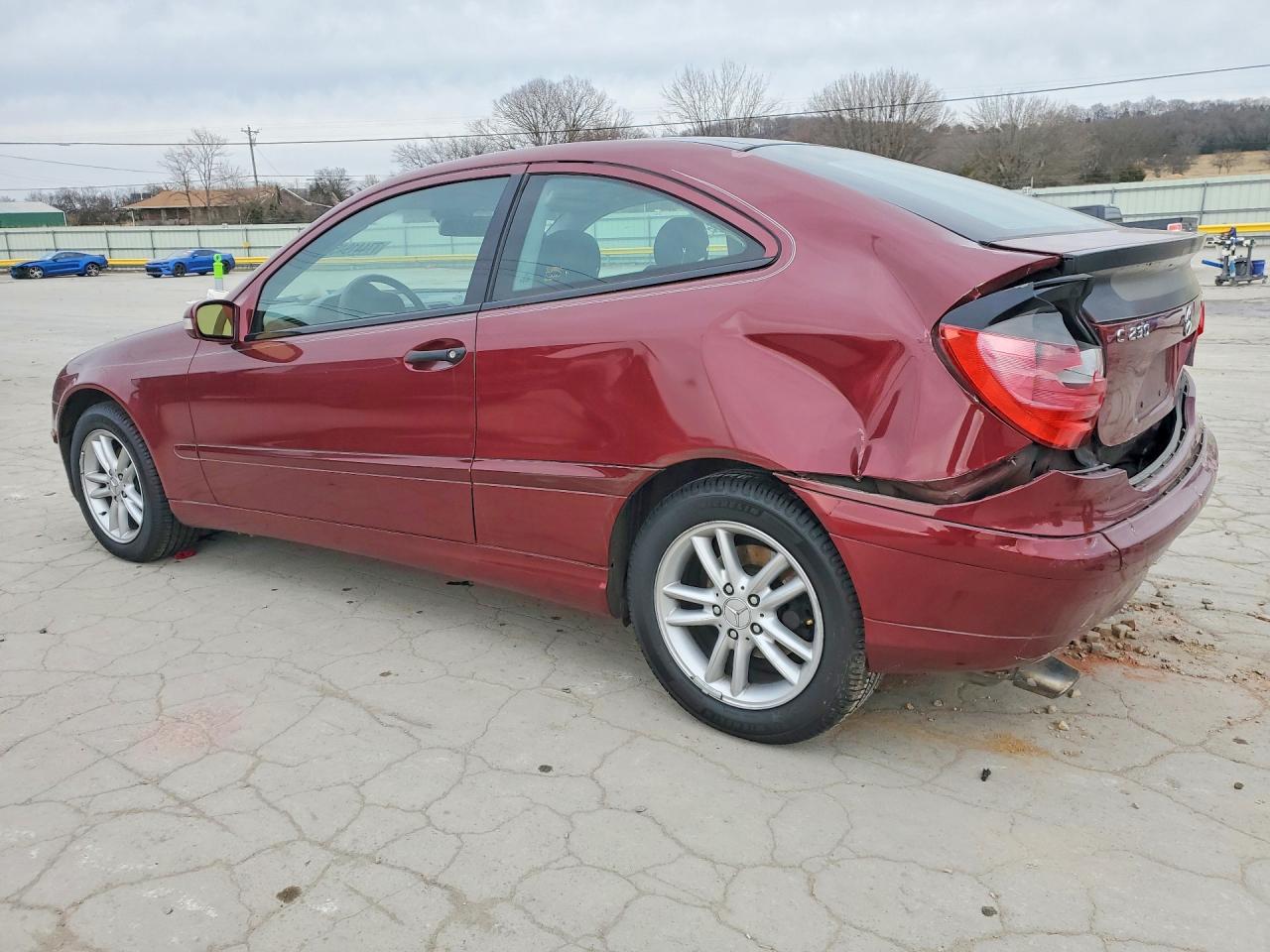 2002 Mercedes-benz C 230k Sport Coupe Maroon vin: WDBRN47J82A360790