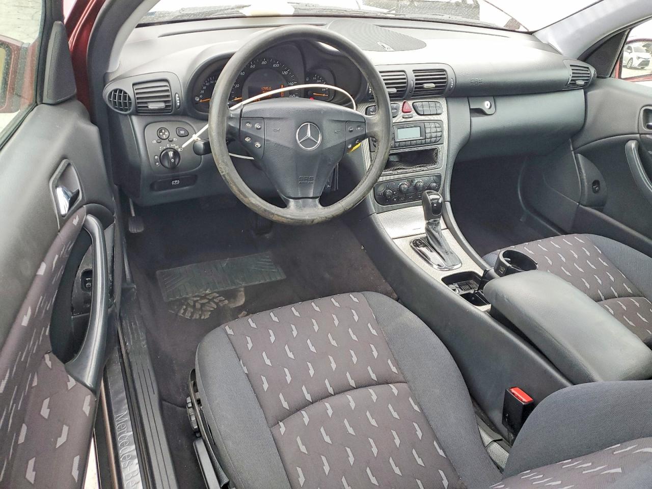 2002 Mercedes-benz C 230k Sport Coupe Maroon vin: WDBRN47J82A360790