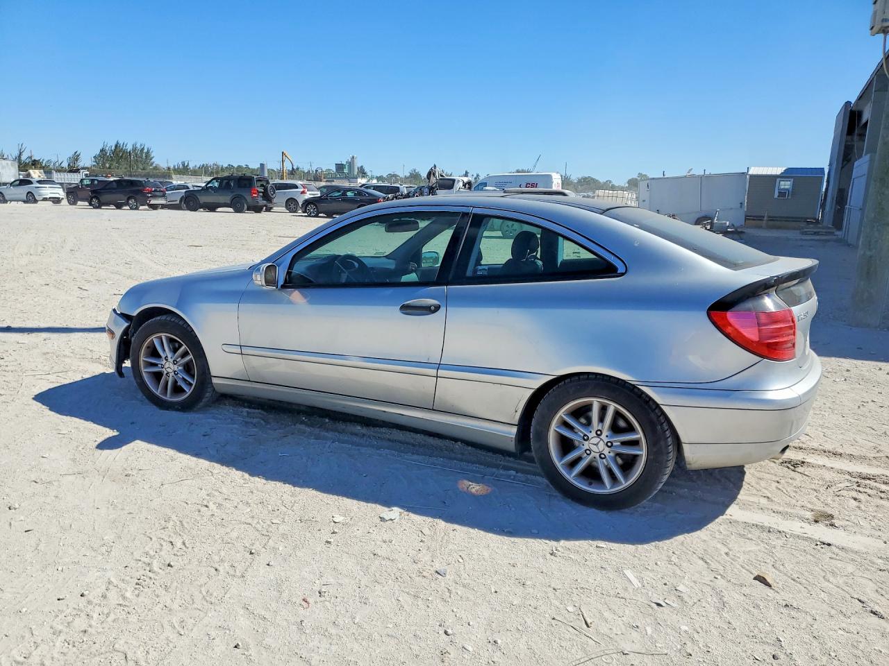 2002 Mercedes-benz C 230k Sport Coupe Silver vin: WDBRN47J92A292631