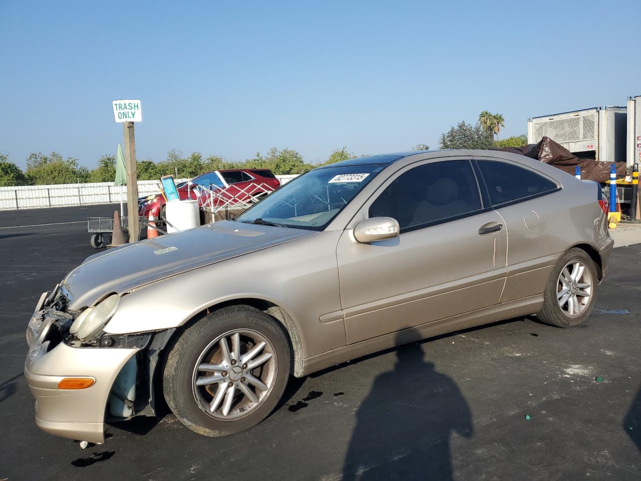 2002 Mercedes-benz C 230k Sport Coupe Tan vin: WDBRN47JX2A248265