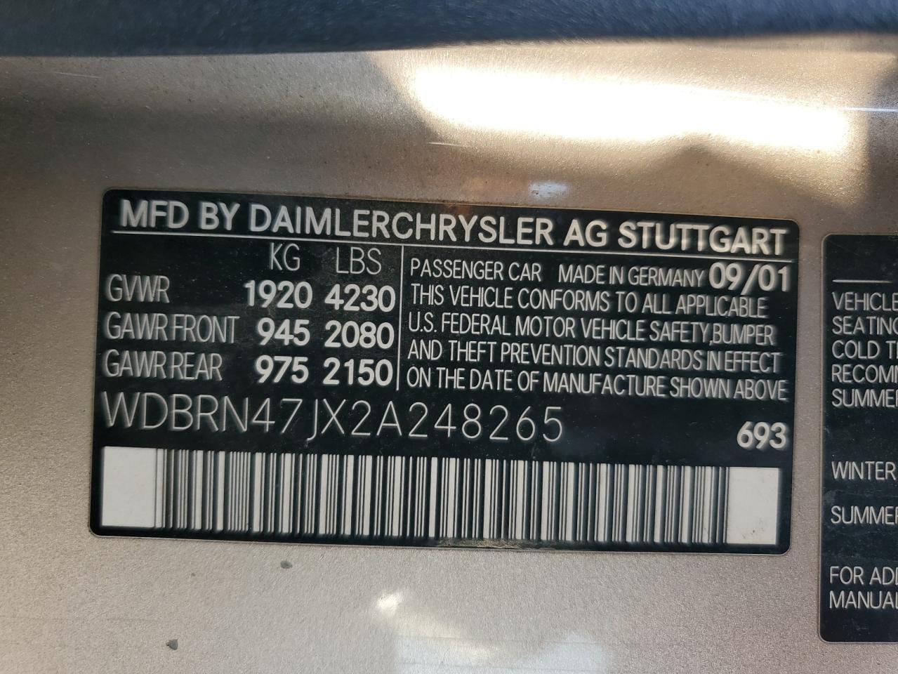 2002 Mercedes-benz C 230k Sport Coupe Tan vin: WDBRN47JX2A248265