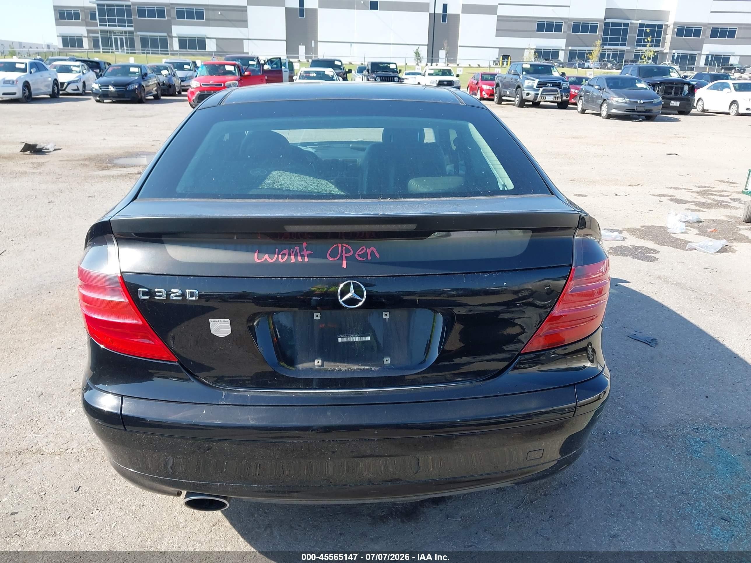 2003 Mercedes-benz C 320 Sport Black vin: WDBRN64J73A503620