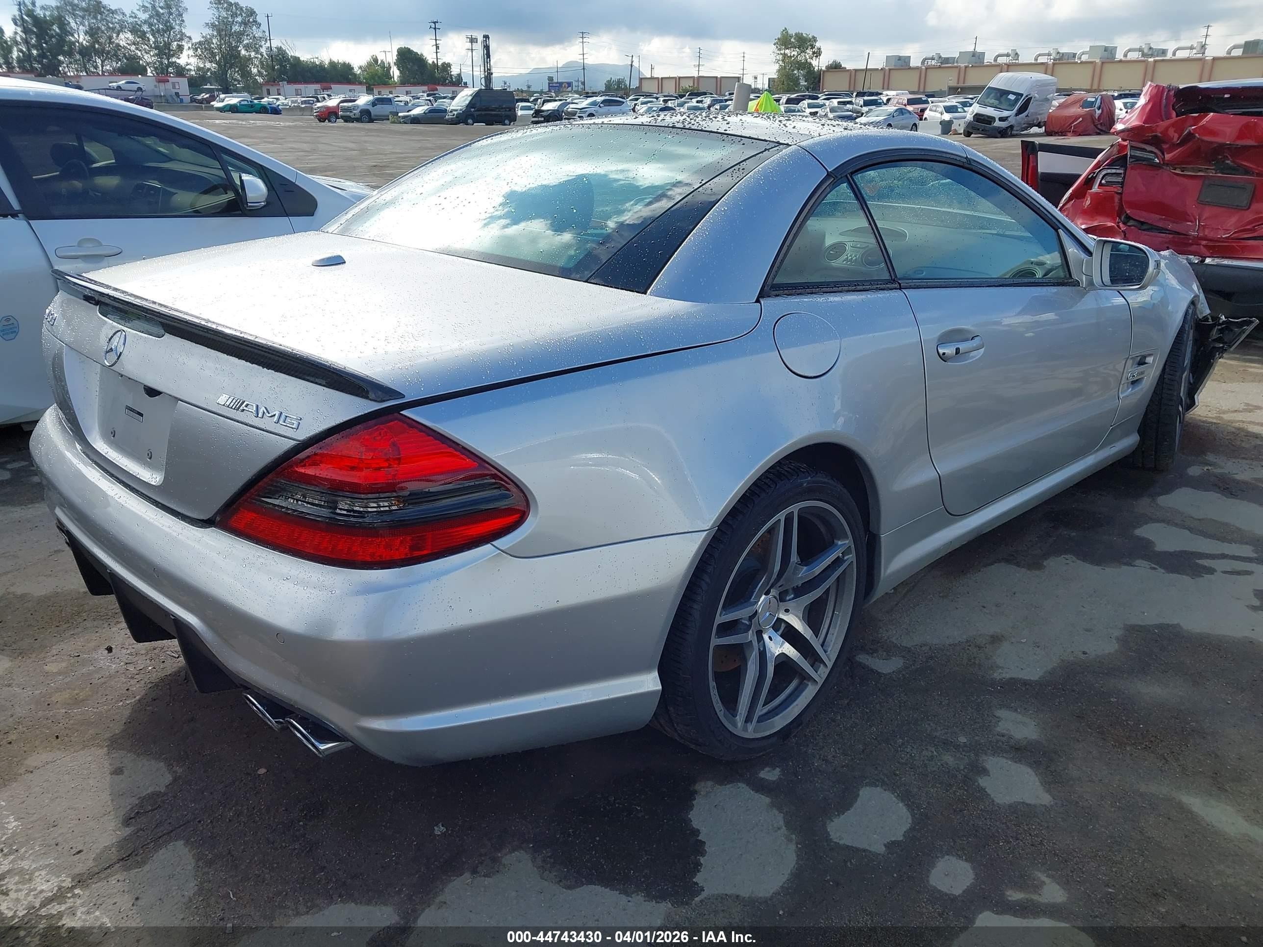 2009 Mercedes-benz Sl 63 Amg   Silver vin: WDBSK70F19F144018