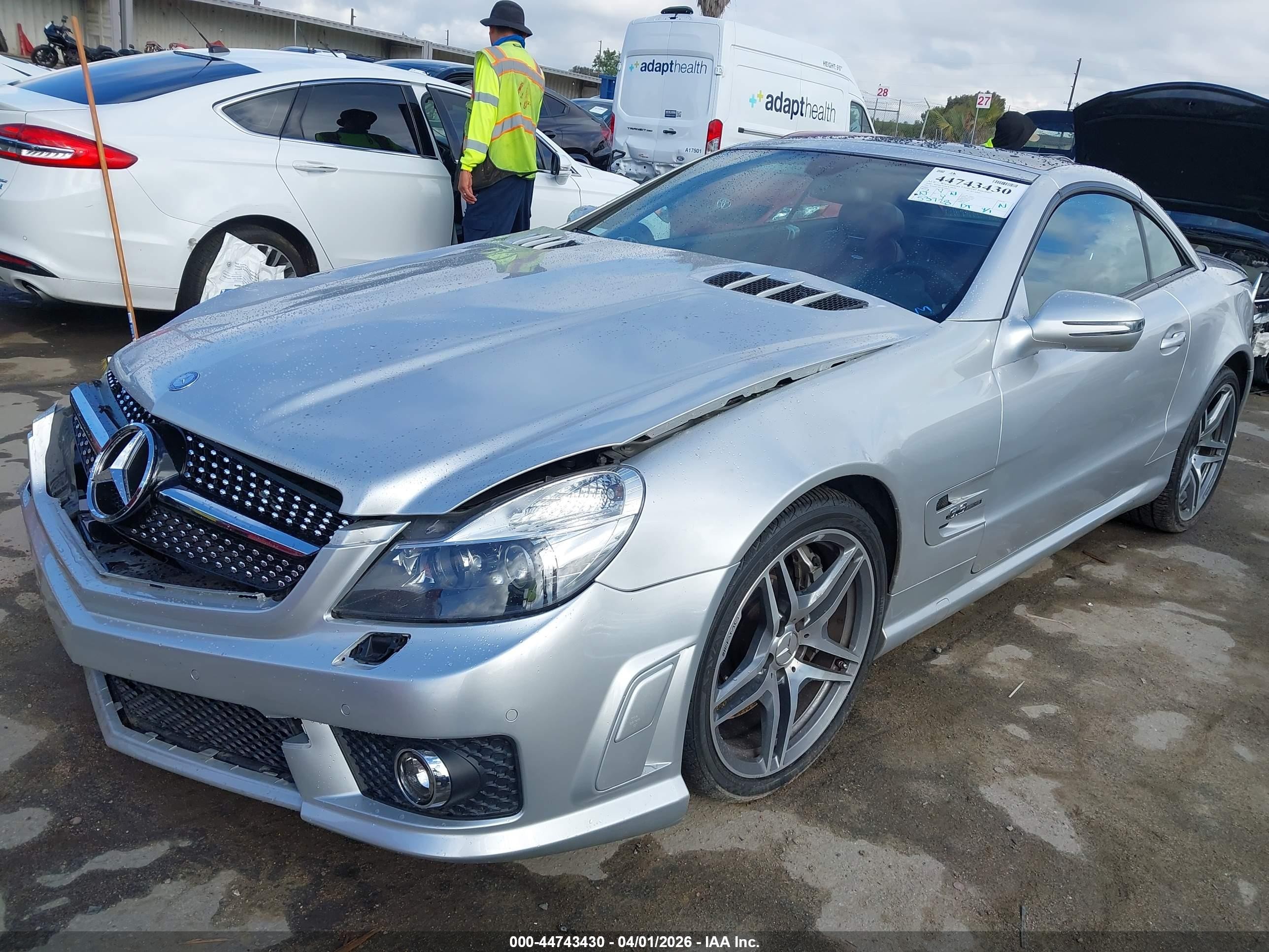2009 Mercedes-benz Sl 63 Amg   Silver vin: WDBSK70F19F144018