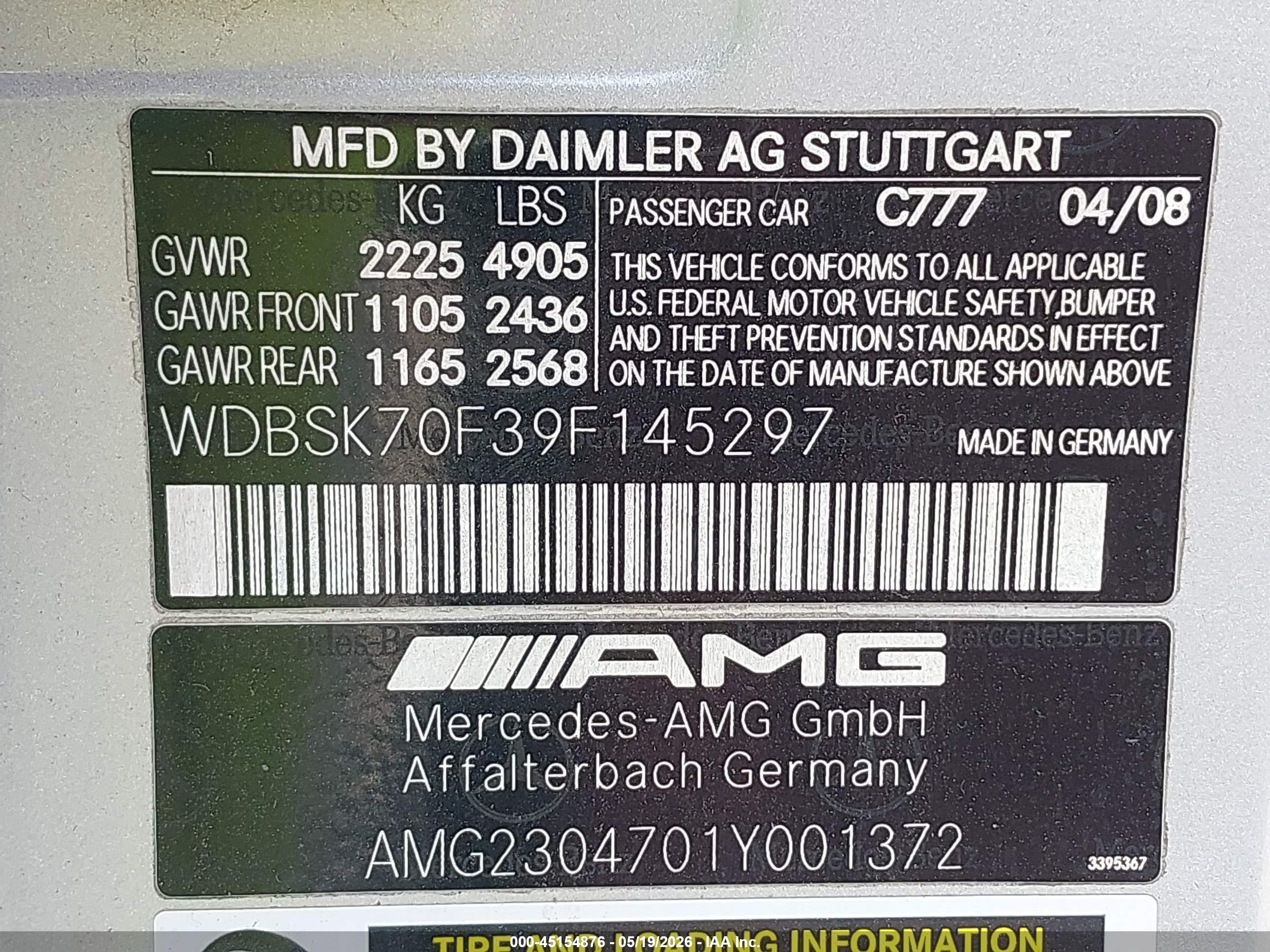 2009 Mercedes-benz Sl 63 Amg   Silver vin: WDBSK70F39F145297
