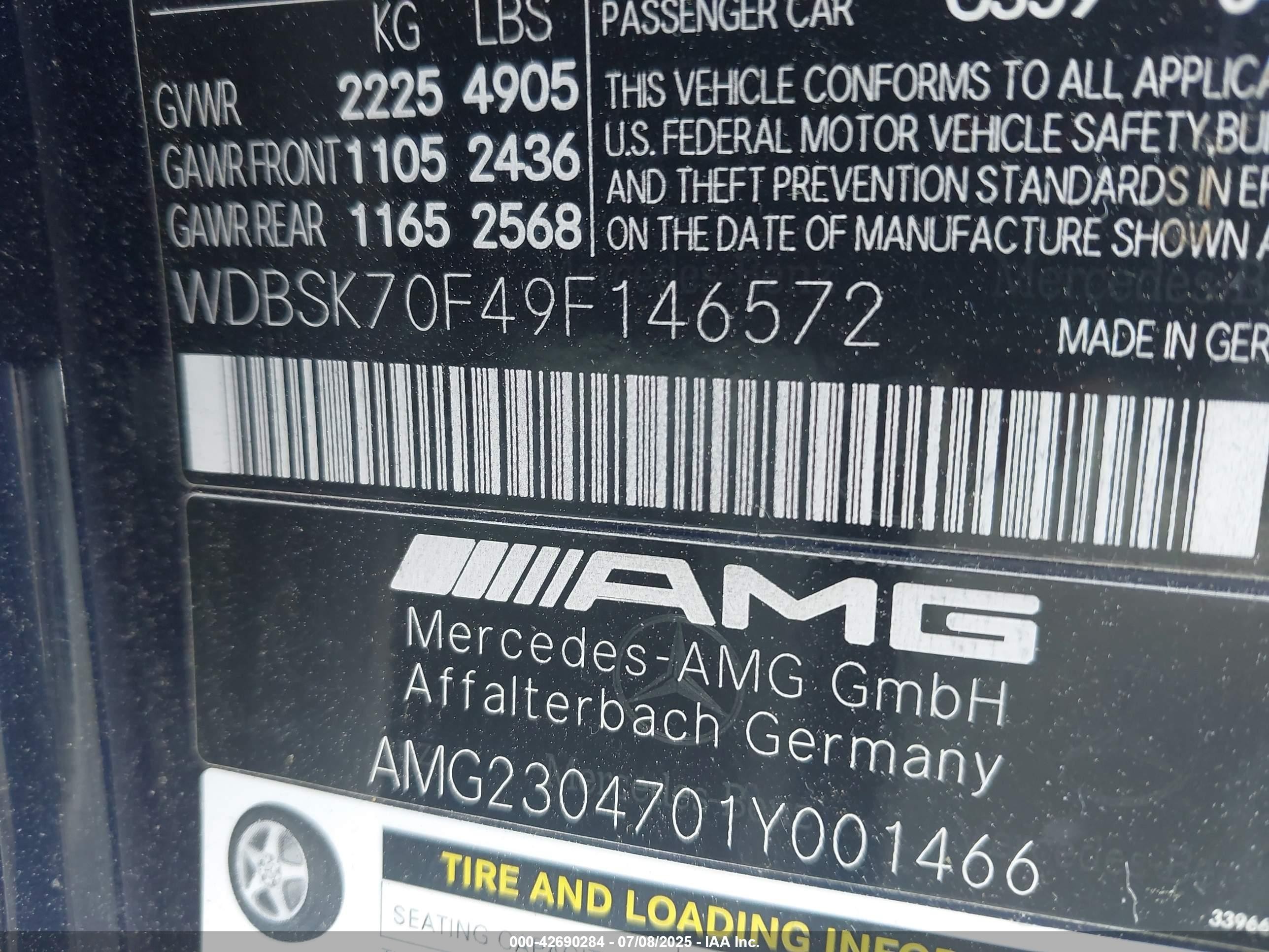 2009 Mercedes-benz Sl 63 Amg   Dark Blue vin: WDBSK70F49F146572