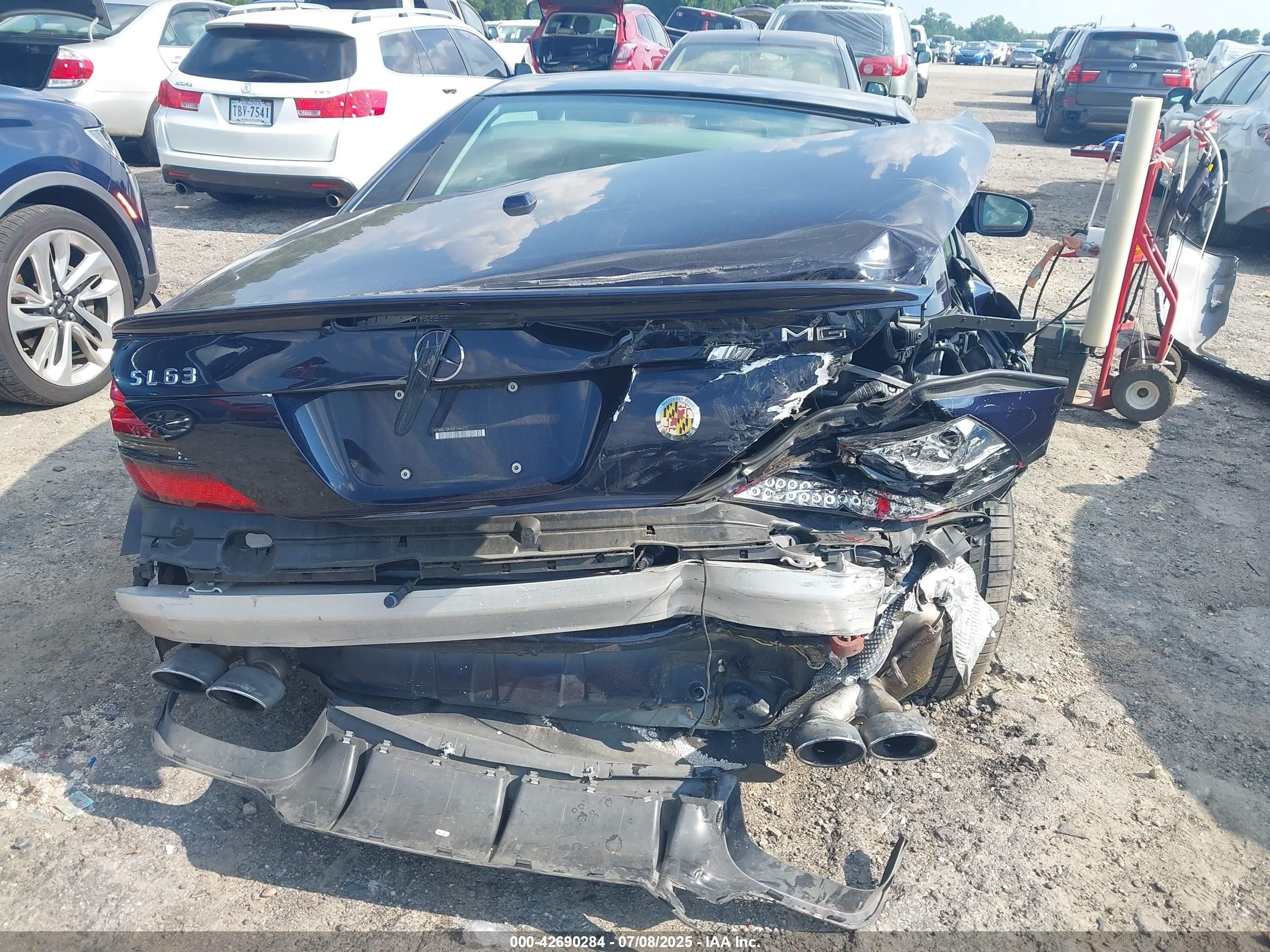 2009 Mercedes-benz Sl 63 Amg   Dark Blue vin: WDBSK70F49F146572