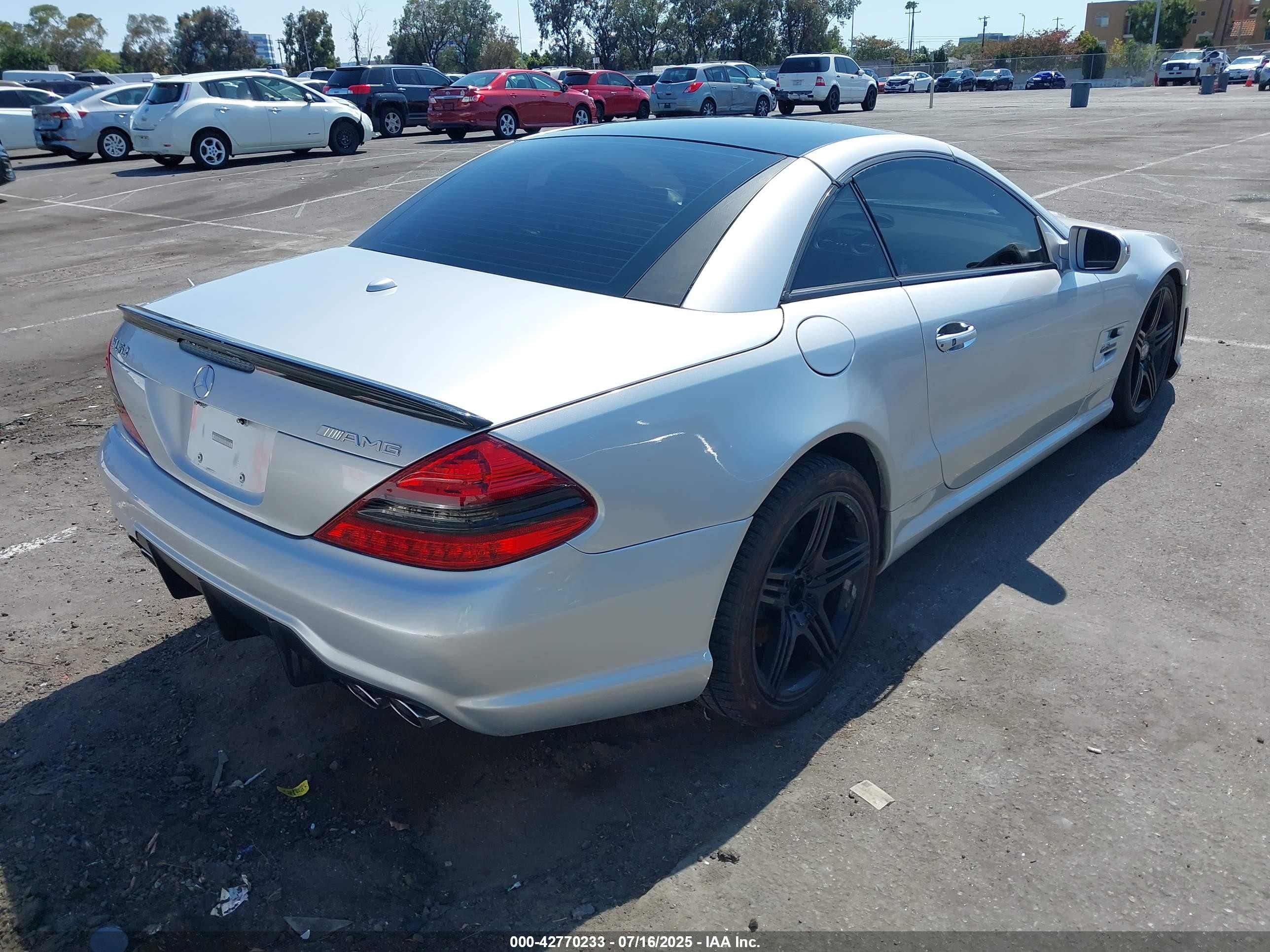 2009 Mercedes-benz Sl 63 Amg   Silver vin: WDBSK70F69F148436