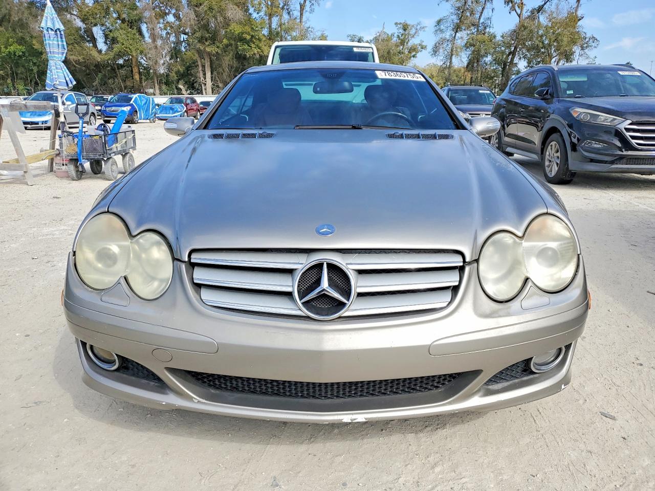 2007 Mercedes-benz Sl 550 Silver vin: WDBSK71F07F118554