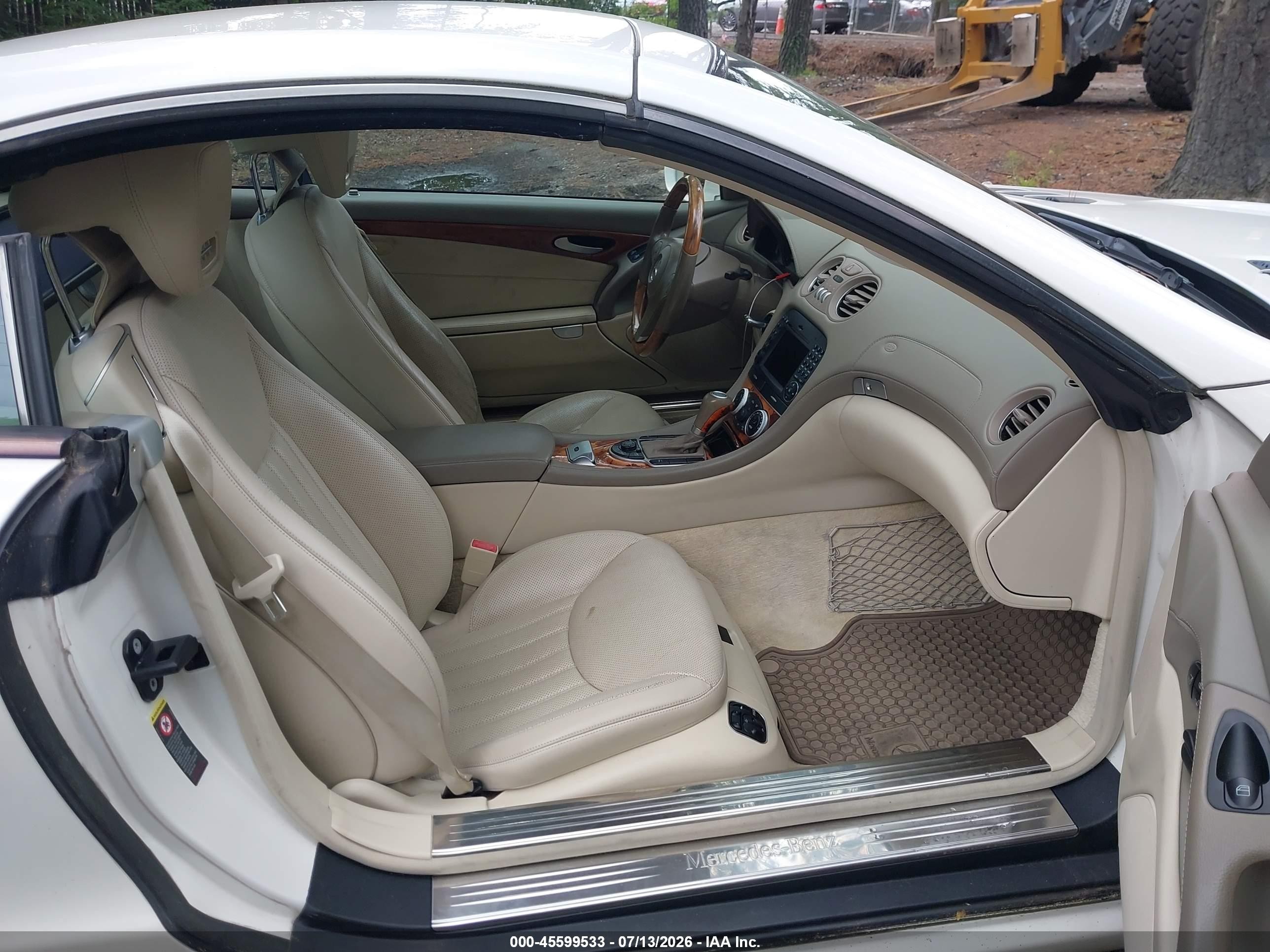 2009 Mercedes-benz Sl 550   White vin: WDBSK71F09F149287