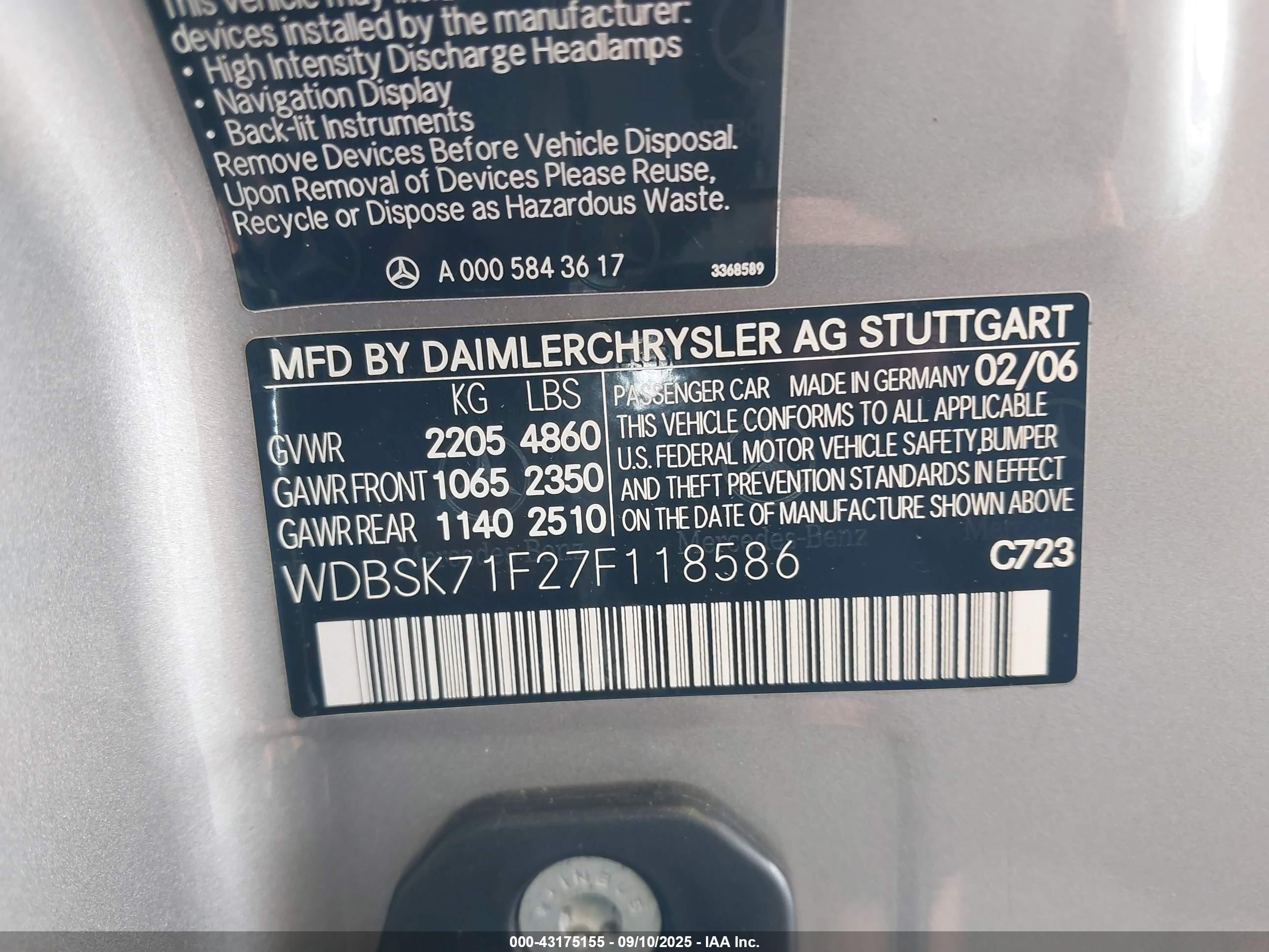 2007 Mercedes-benz Sl 550   Серебряный vin: WDBSK71F27F118586