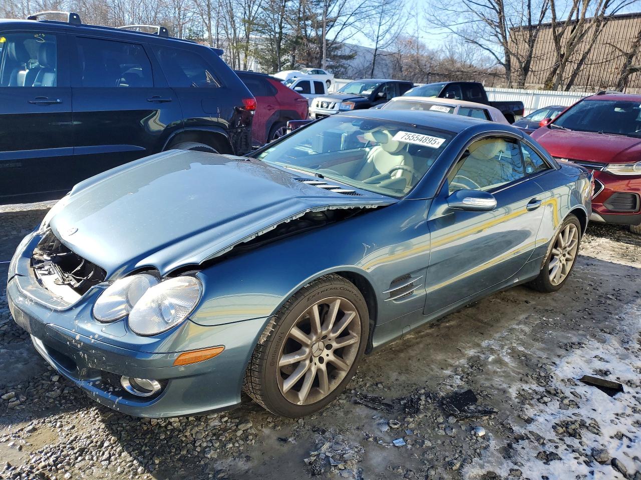 2007 Mercedes-benz Sl 550 Teal vin: WDBSK71F27F124422